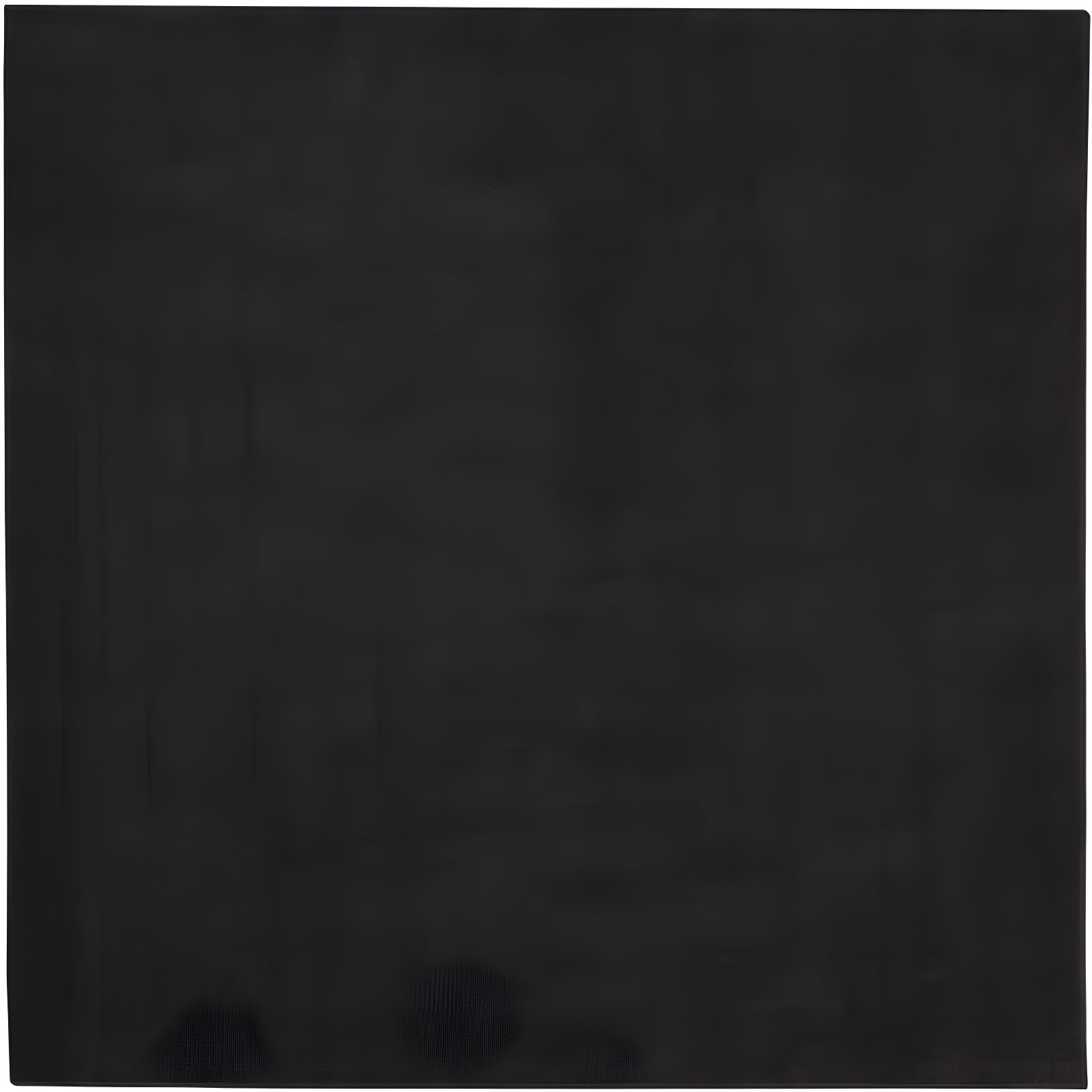 Solid Black Square 7' Synthetic Reversible Area Rug