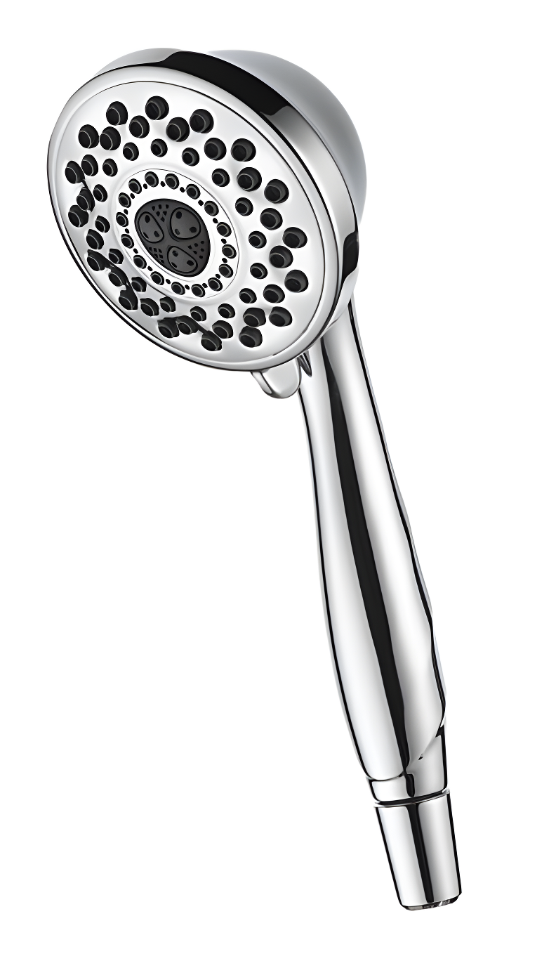 Chrome Adjustable Multi-Head Handheld Shower with Pulse