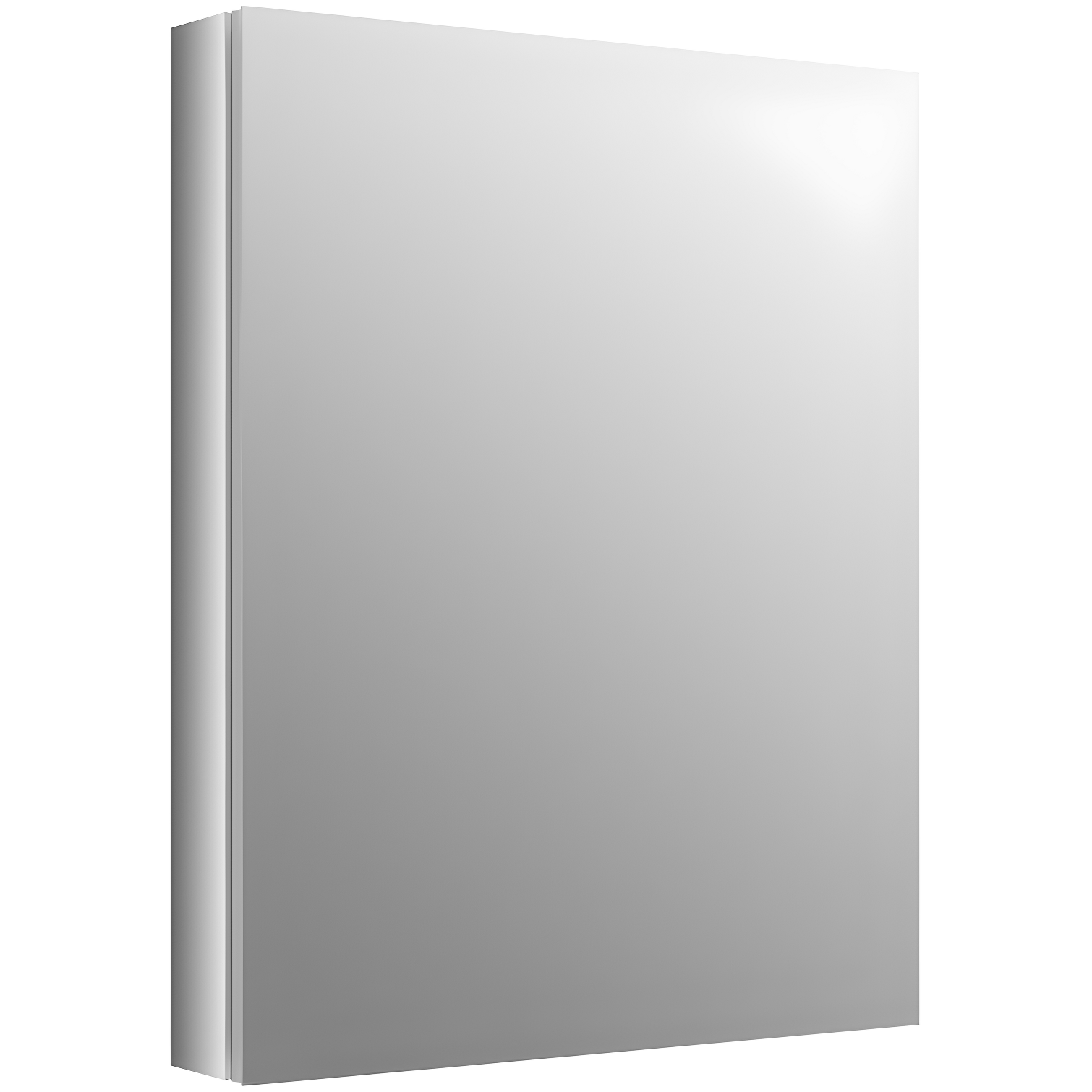 Verdera Sleek 24"x30" Frameless Aluminum Medicine Cabinet with Adjustable Shelves