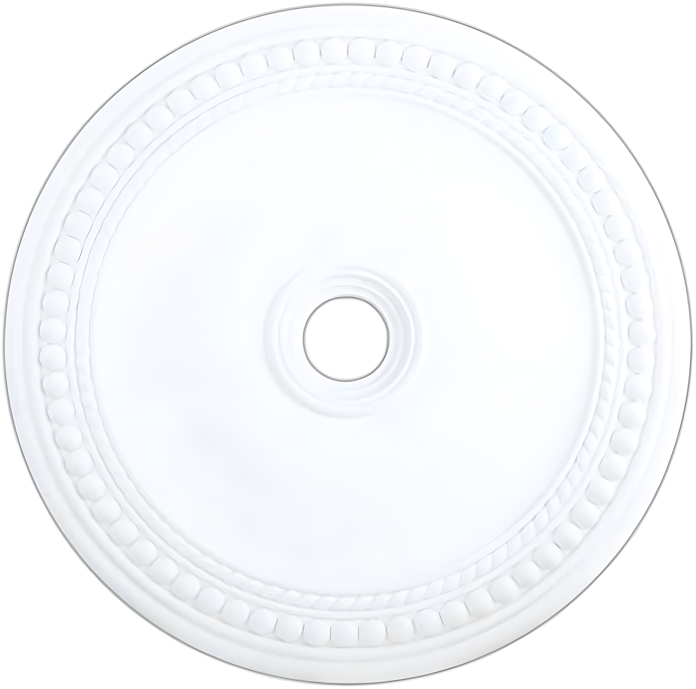 White Ornate Polyurethane Foam Ceiling Medallion, 36 Inches