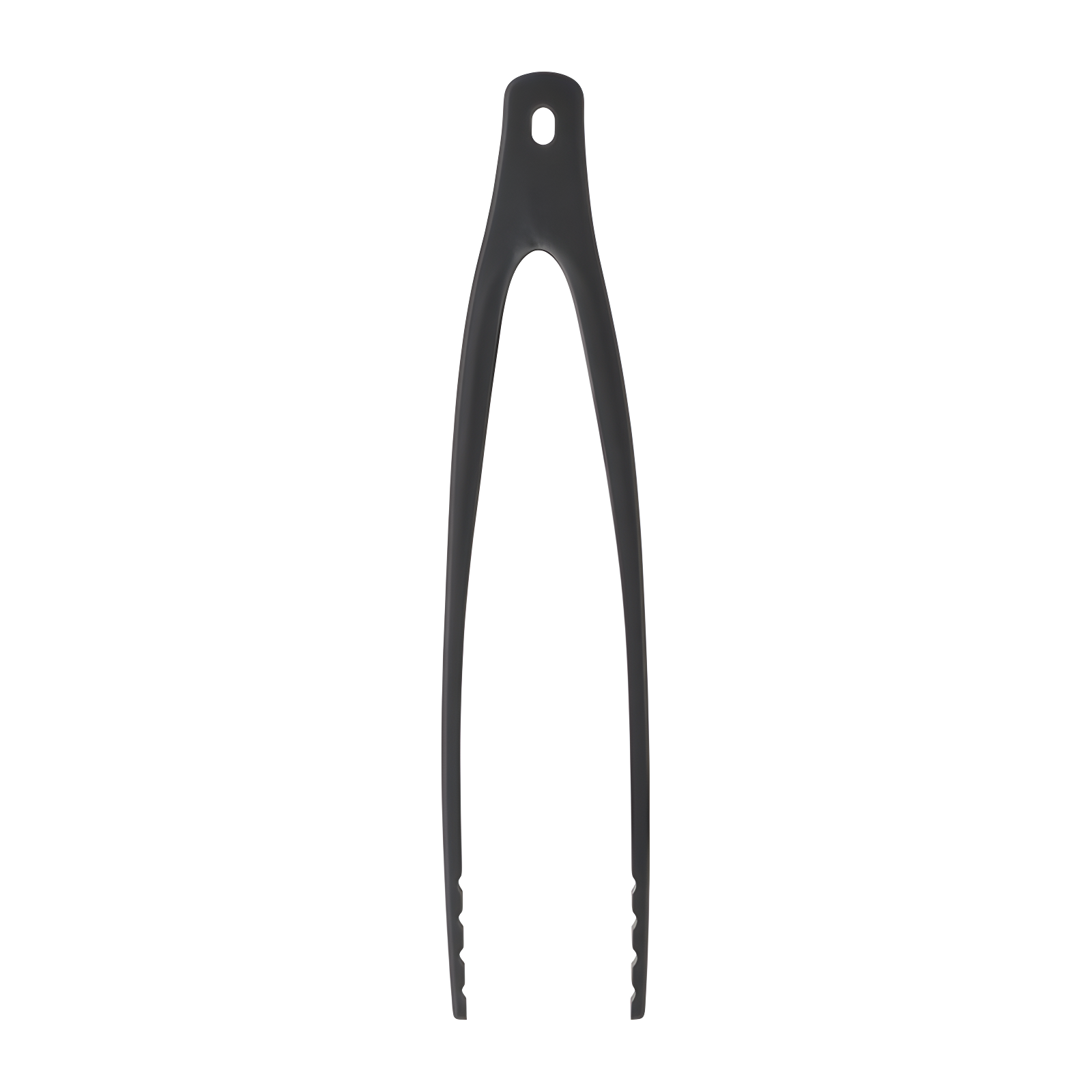 Matte Black Silicone Kitchen Tongs with Acacia Wood Handle