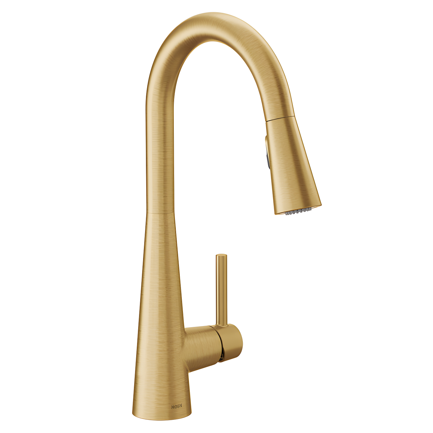 Gold Modern Deck Mounted Kitchen Faucet with Pull-out Spray