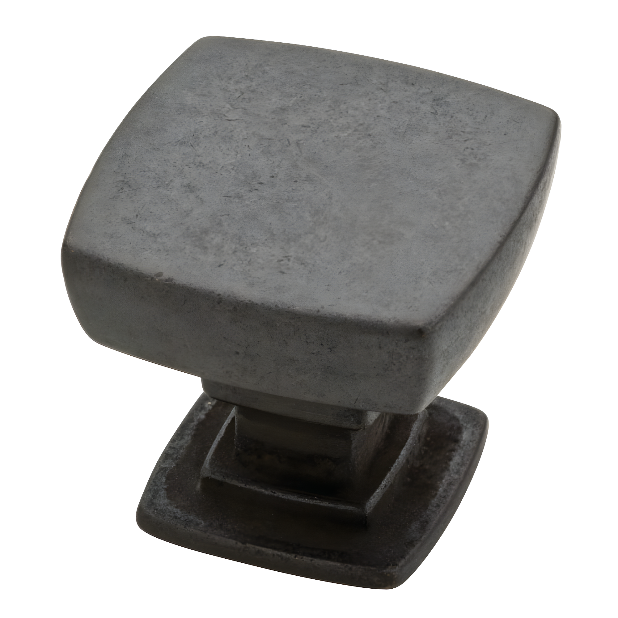 Webber Matte Black Square Iron Cabinet Knob 10-Pack