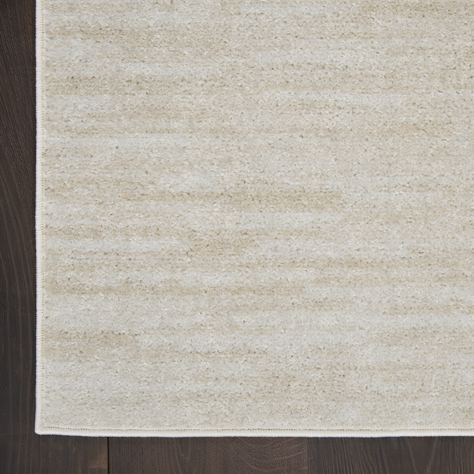 Ivory Beige Synthetic Reversible Runner Rug 2'2" x 20'