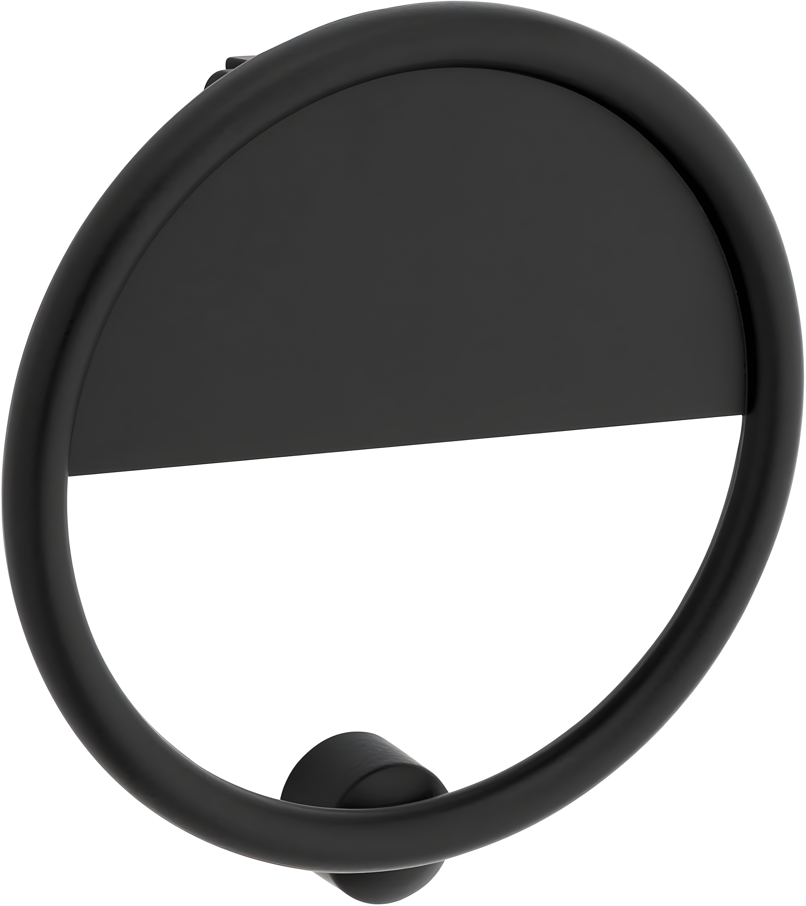 Matte Black Modern Round Door Knocker