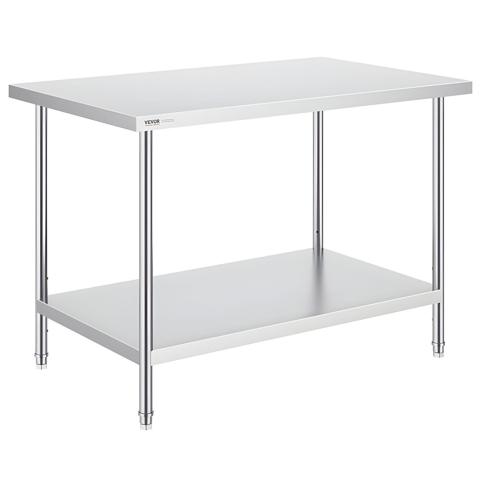 VEVOR 34'' H Stainless Steel Adjustable Kitchen Work Table