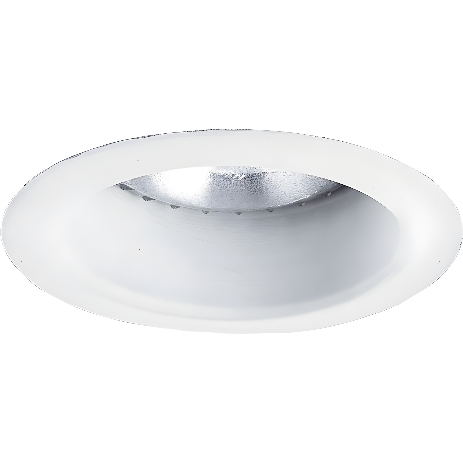 White Aluminum 5" Recessed Shower Light Trim