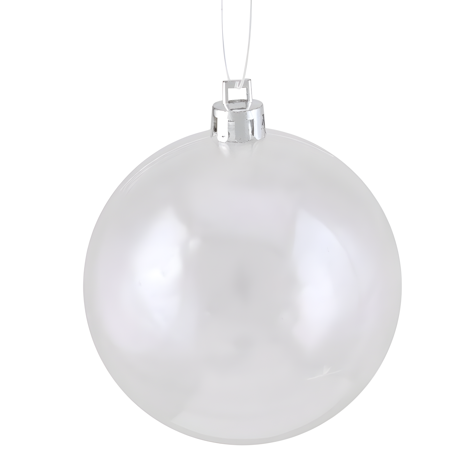 Clear Shiny Shatterproof Plastic Christmas Ball Ornament