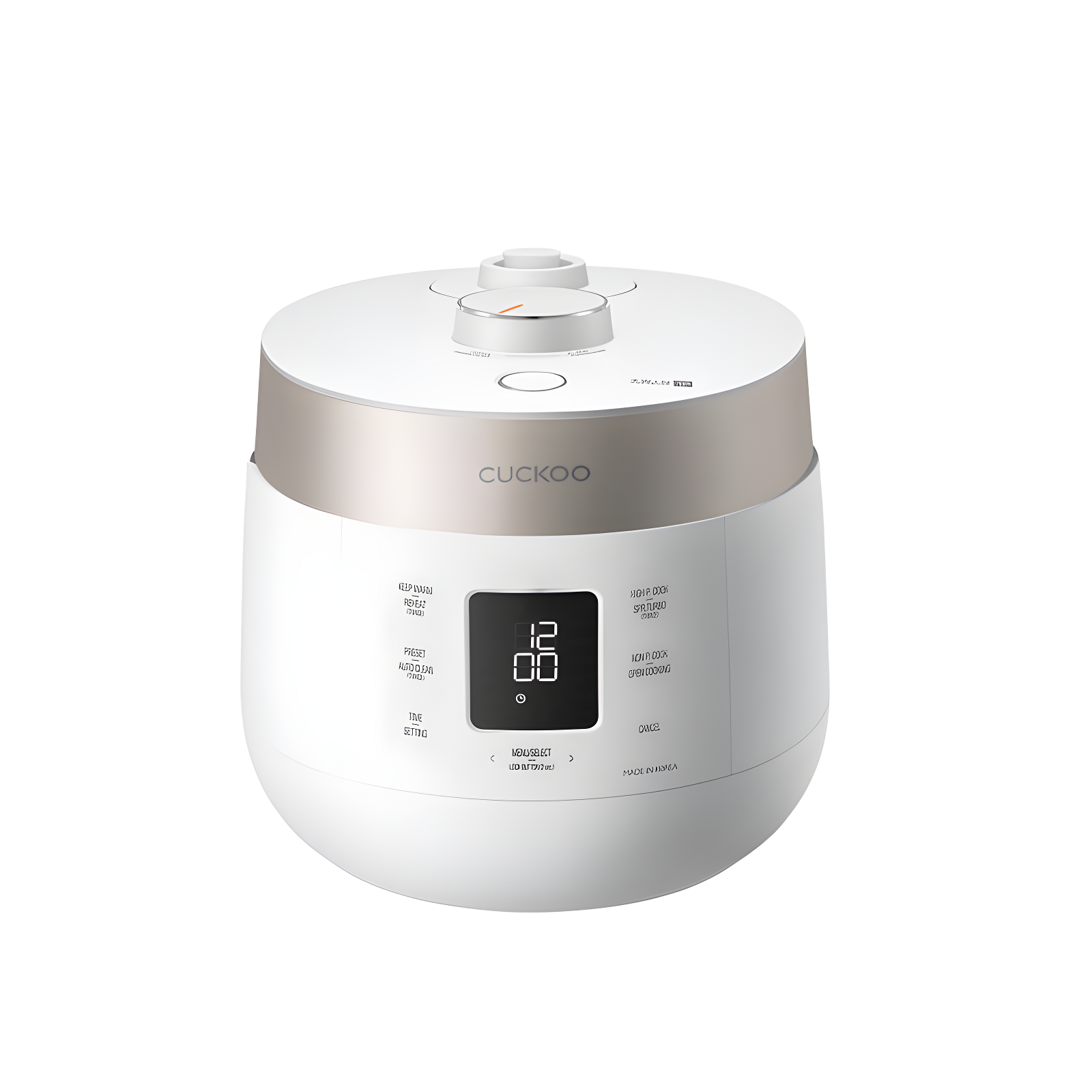 6-Cup White Stainless Steel Electric Twin Pressure Rice Cooker