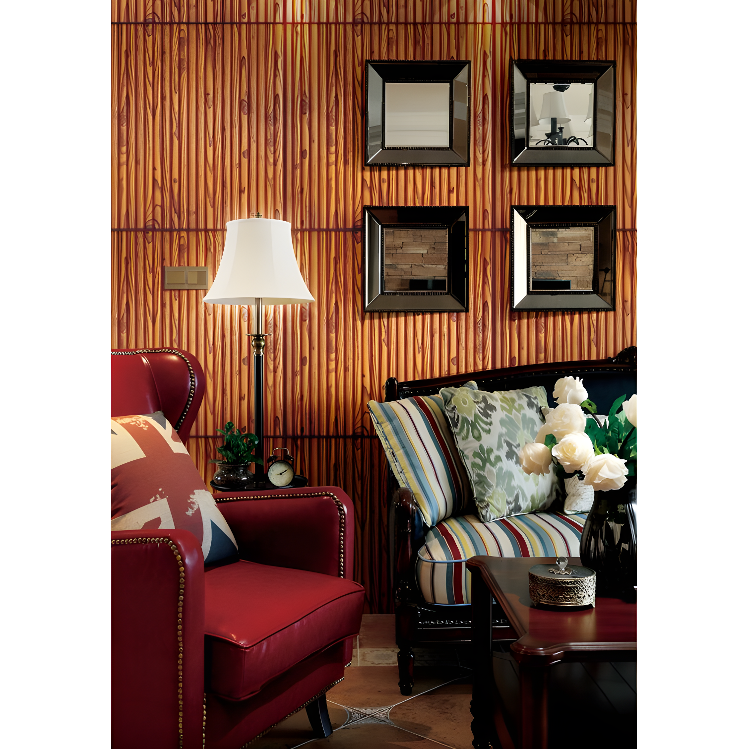 Faux Wood 3D Embossed Peel and Stick Wall Panels