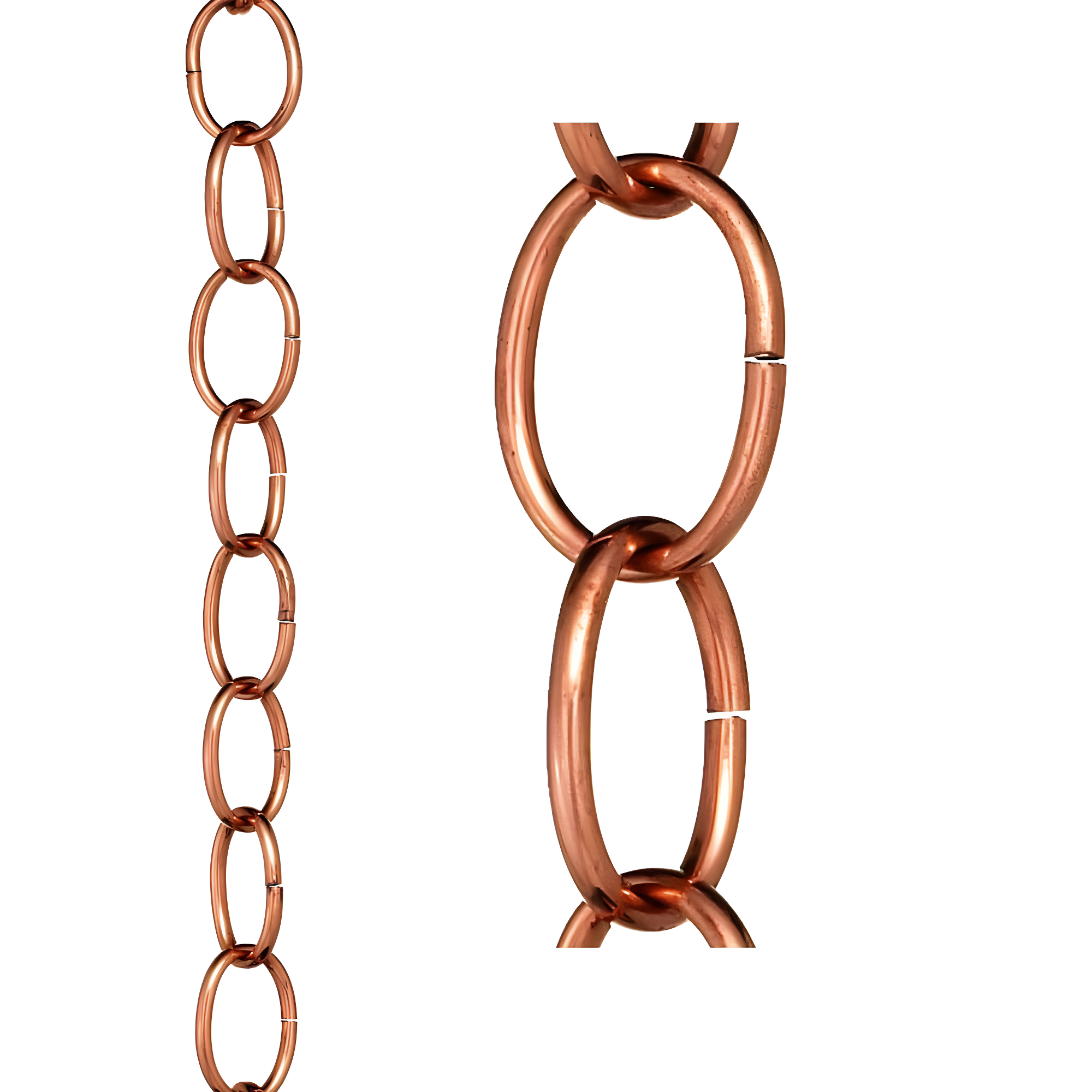 Pure Copper 8.5-Foot Decorative Rain Chain