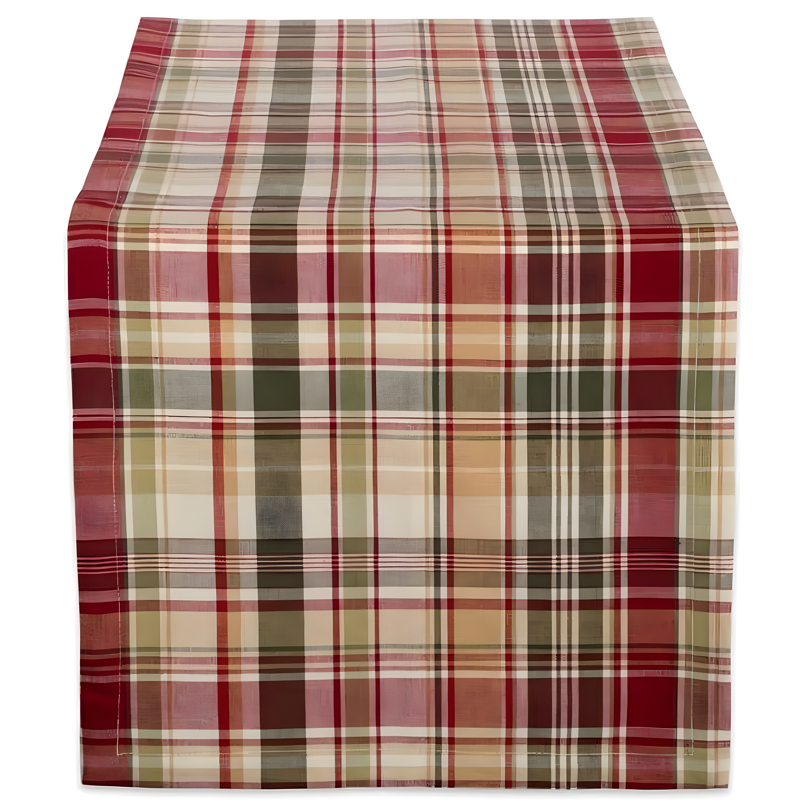 Cabin Plaid Cotton Fall Thanksgiving Table Runner, 72 x 14"