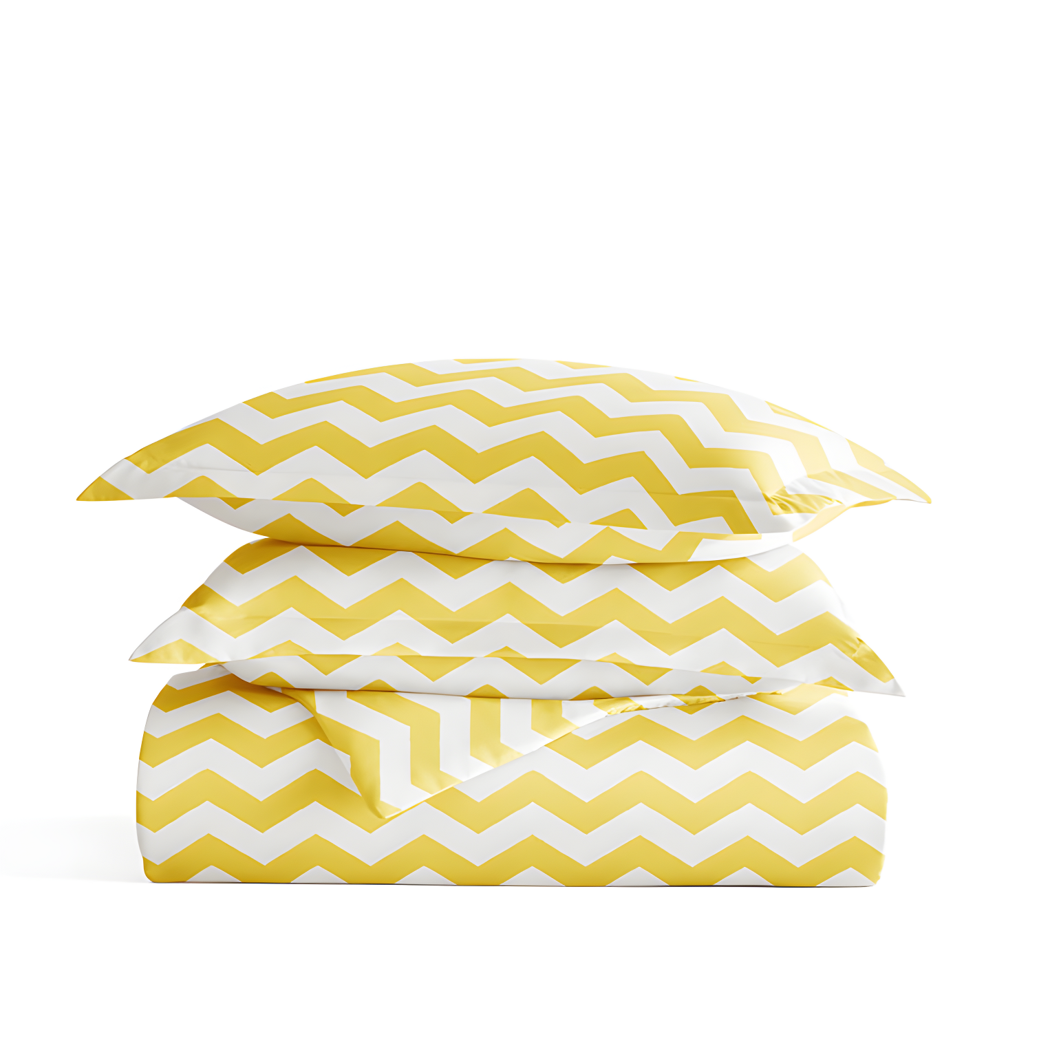 Yellow Geometric Microfiber Twin Duvet Cover Set