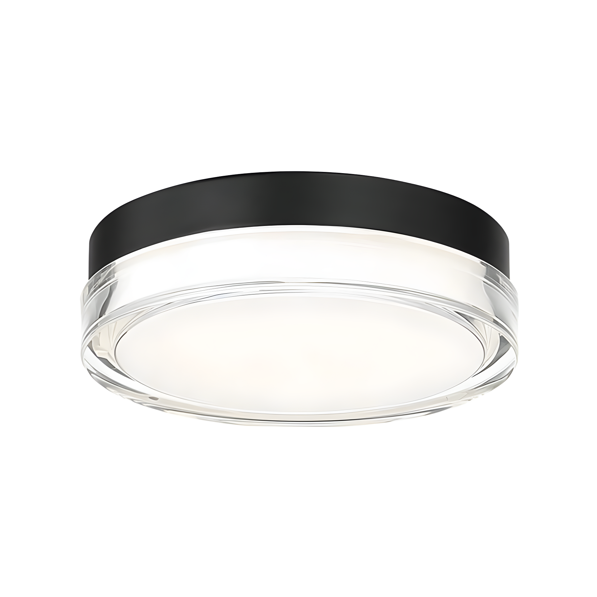 Black Glass 8.88" Energy Star LED Flush Mount