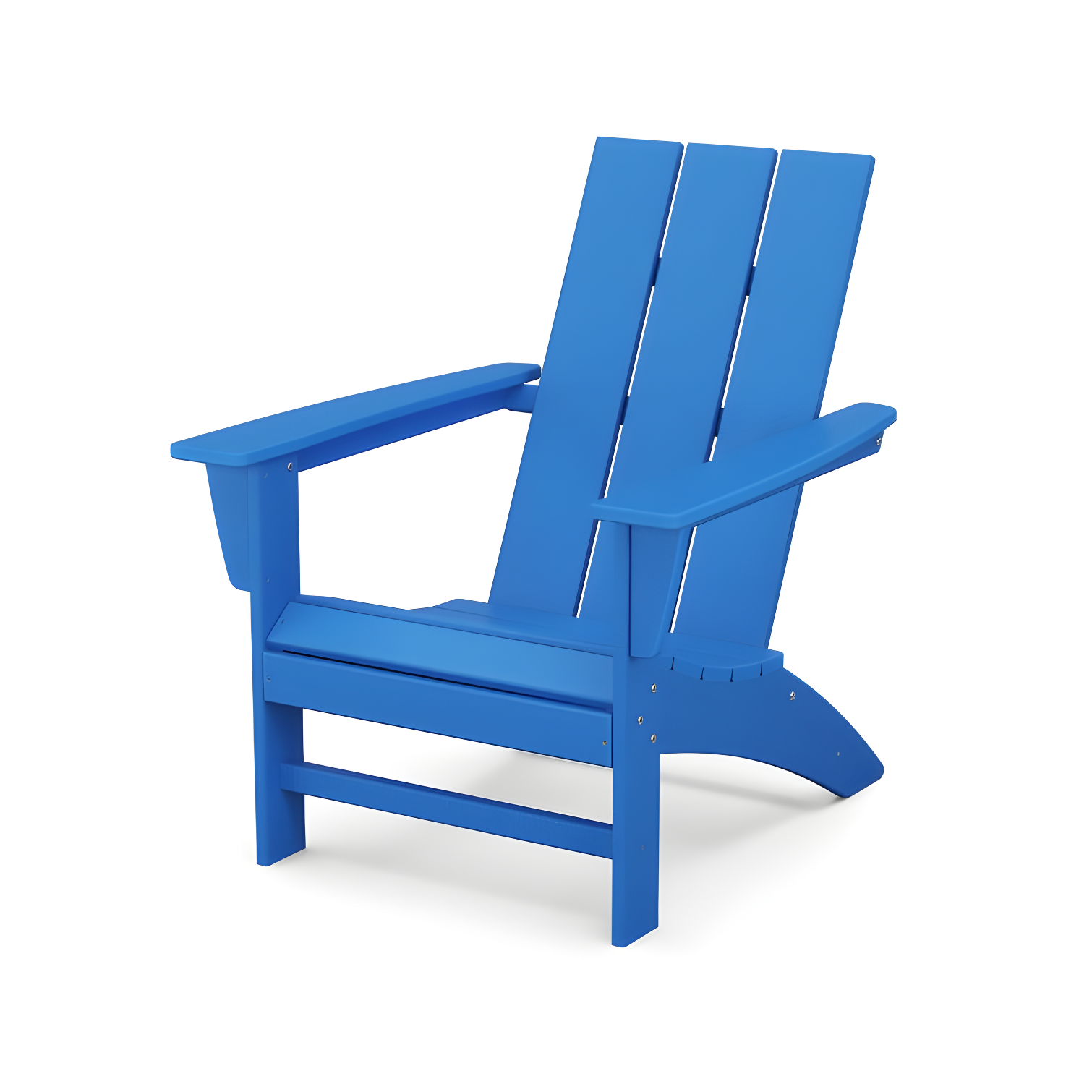 Pacific Blue Modern Adirondack Outdoor Chair with Arms