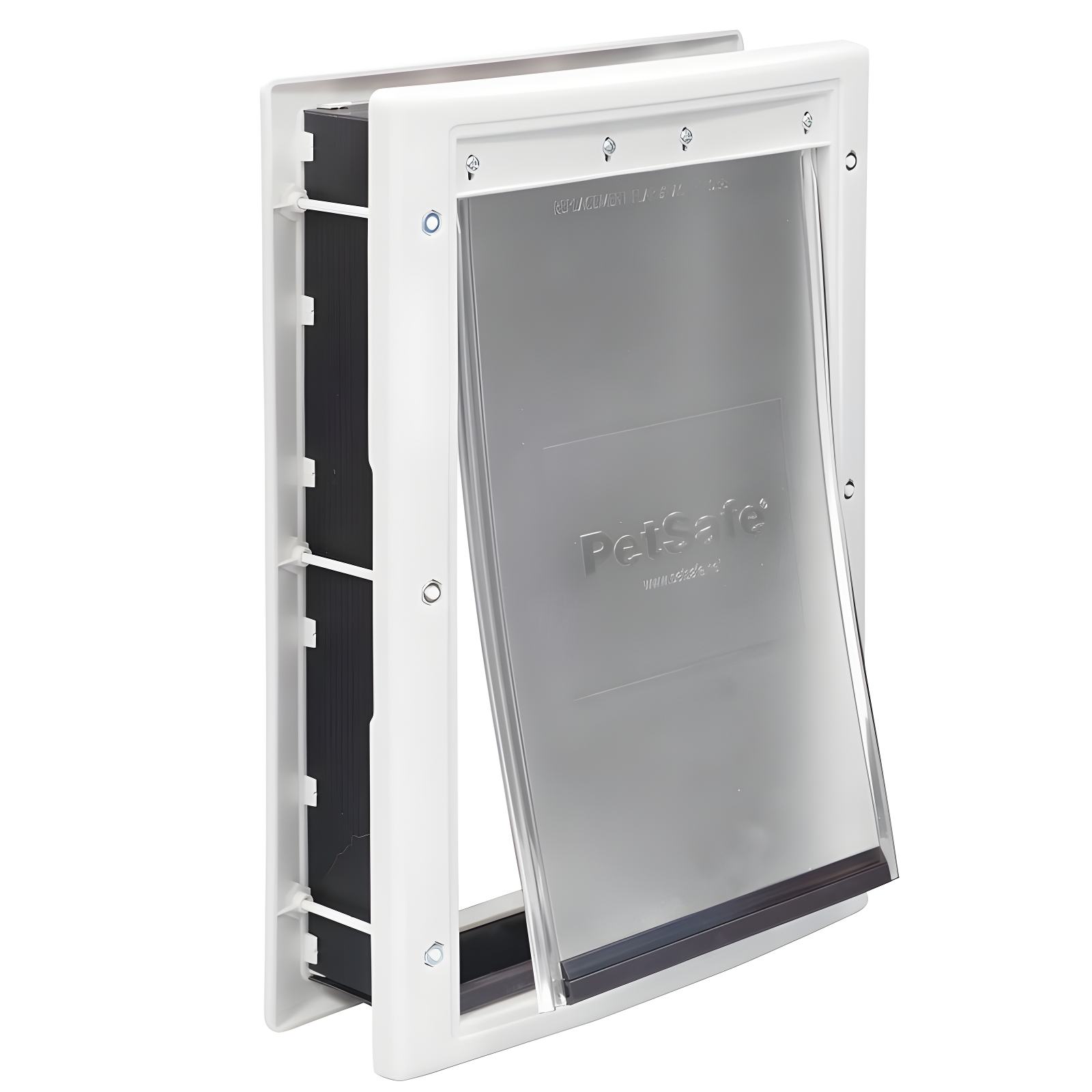 Medium White Plastic Pet Door for Cats and Dogs
