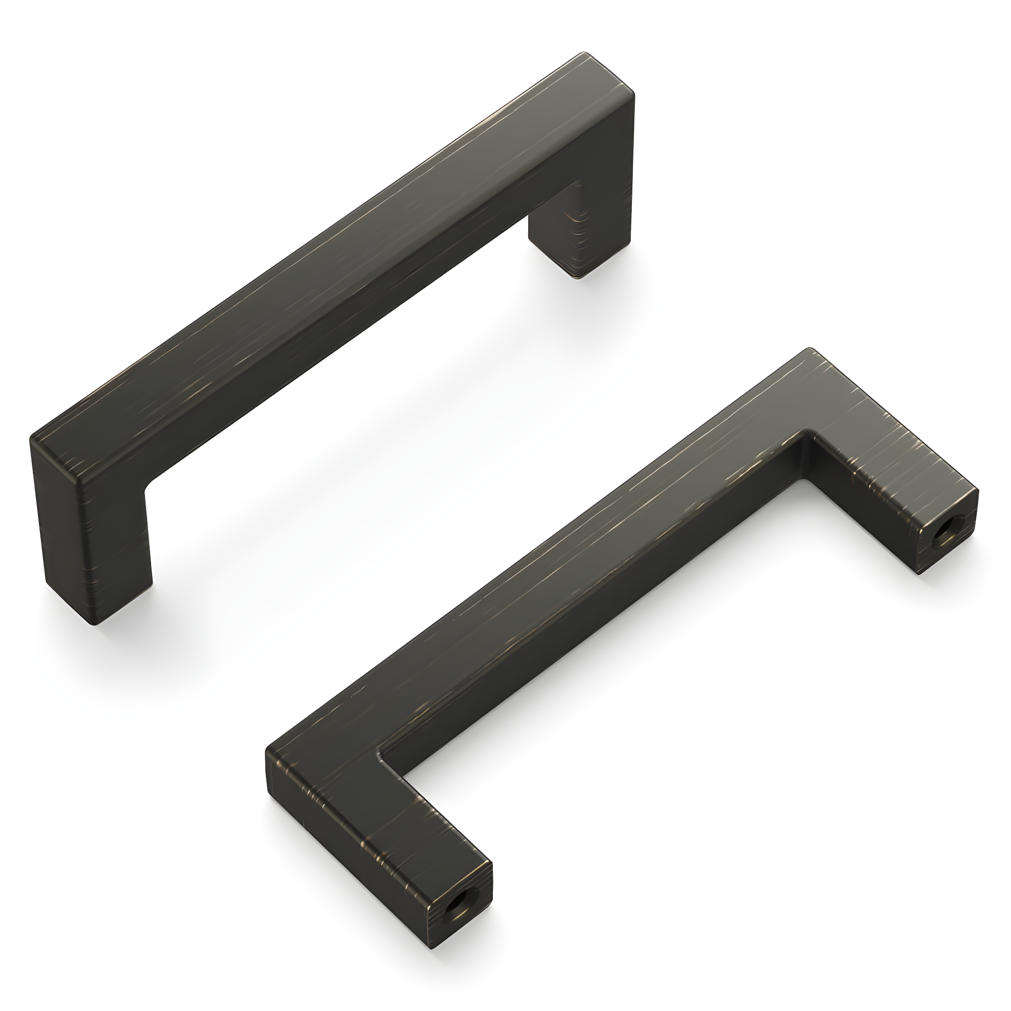 Vintage Bronze 3-Inch Modern Bar Cabinet Pulls with Mounting Hardware