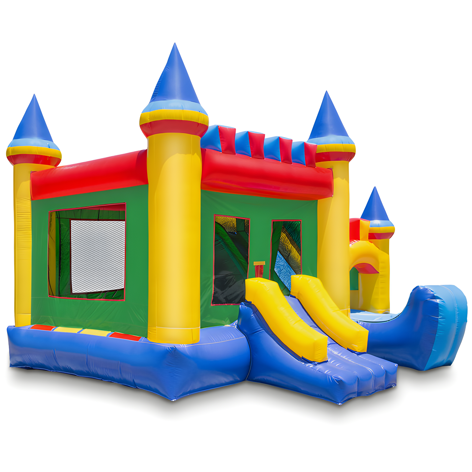 Commercial Grade Castle Bounce House with Dual Slides and Blower