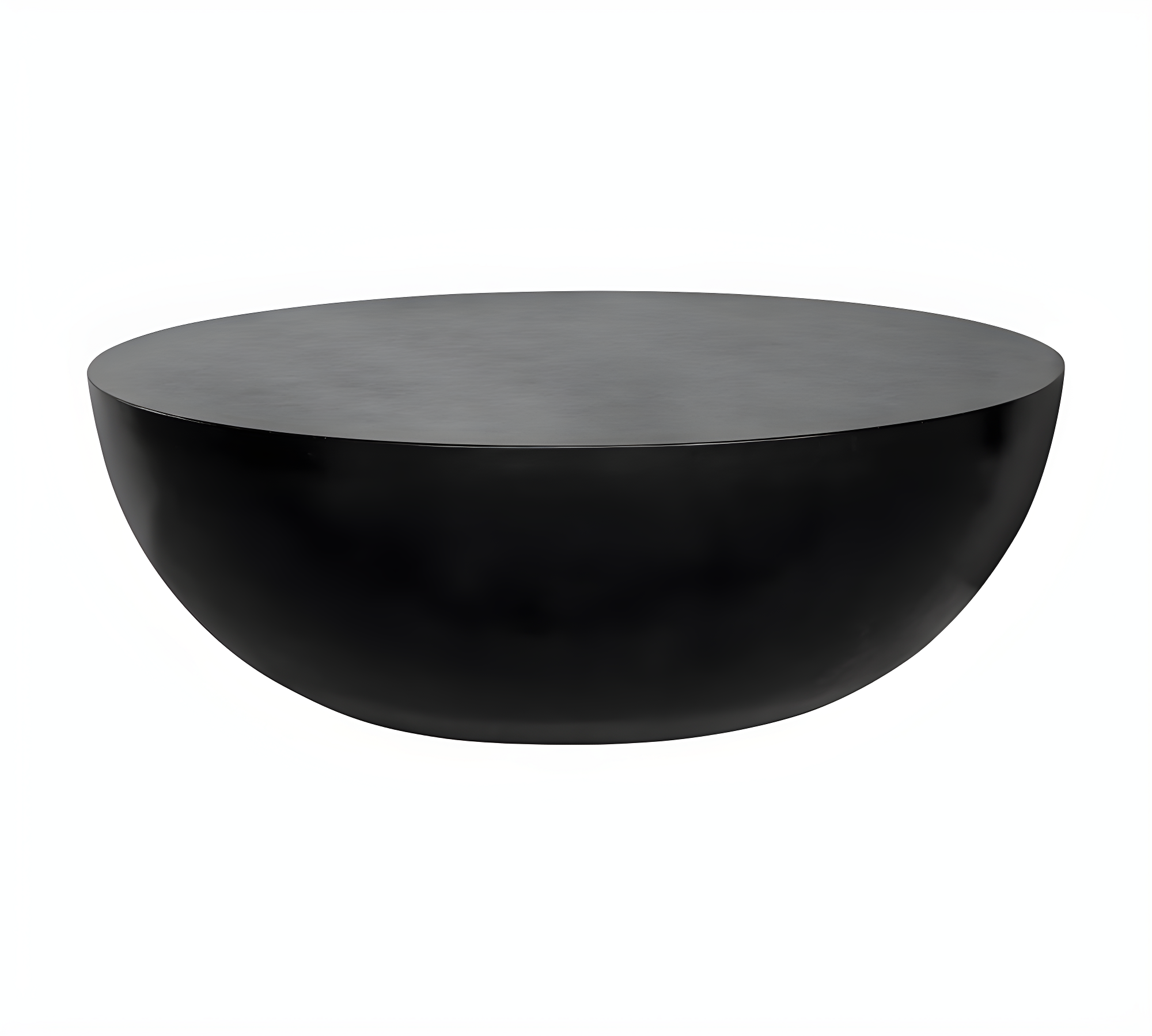 Black Round Concrete Outdoor Coffee Table