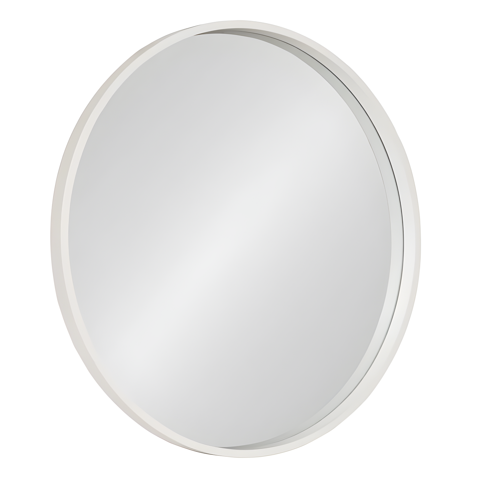 Elegant Round Wood & Gold Trim Wall Mirror, 25" Diameter