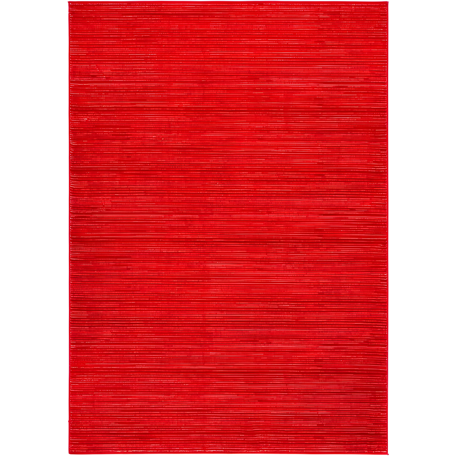 Red Hand-Knotted Synthetic Rectangular Area Rug