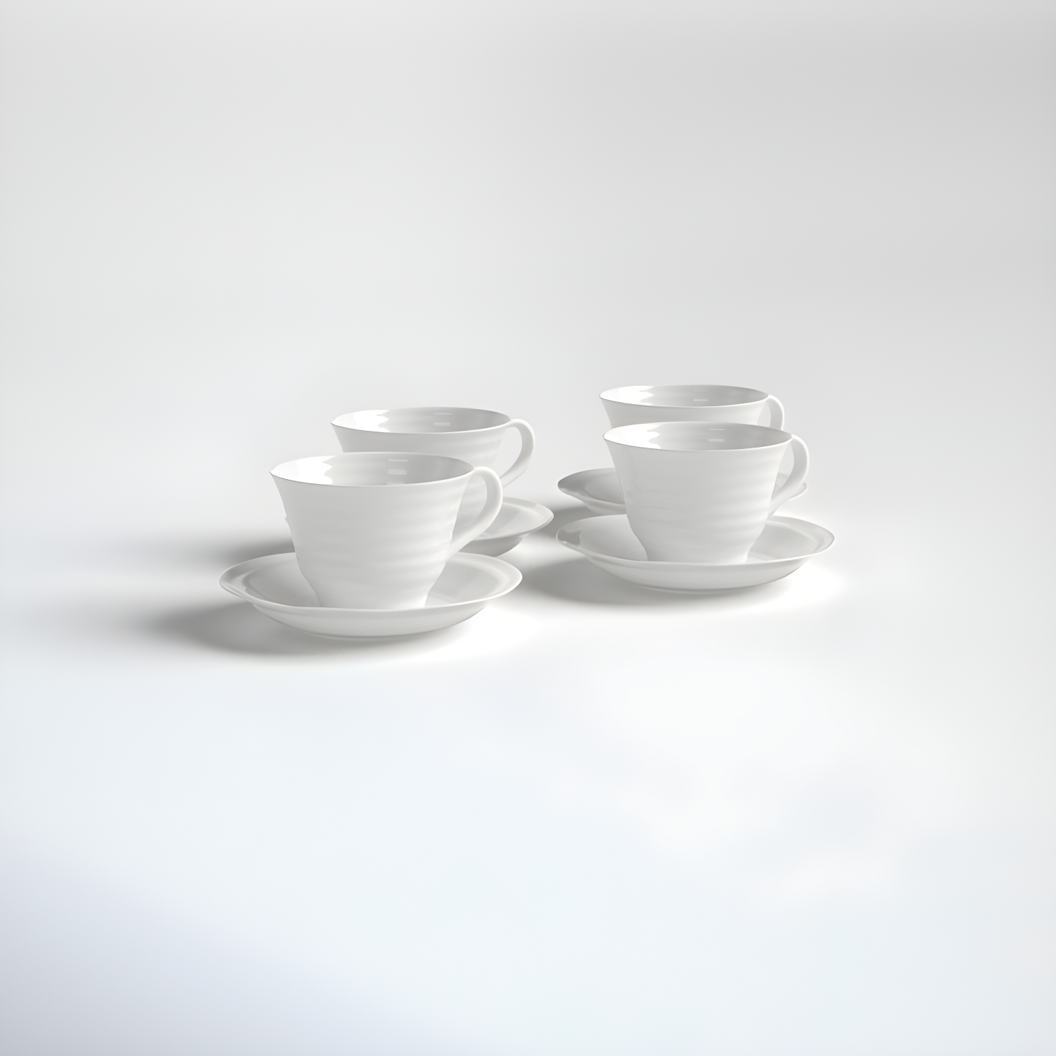 Sophie Conran White Porcelain 8oz Teacup and Saucer Set