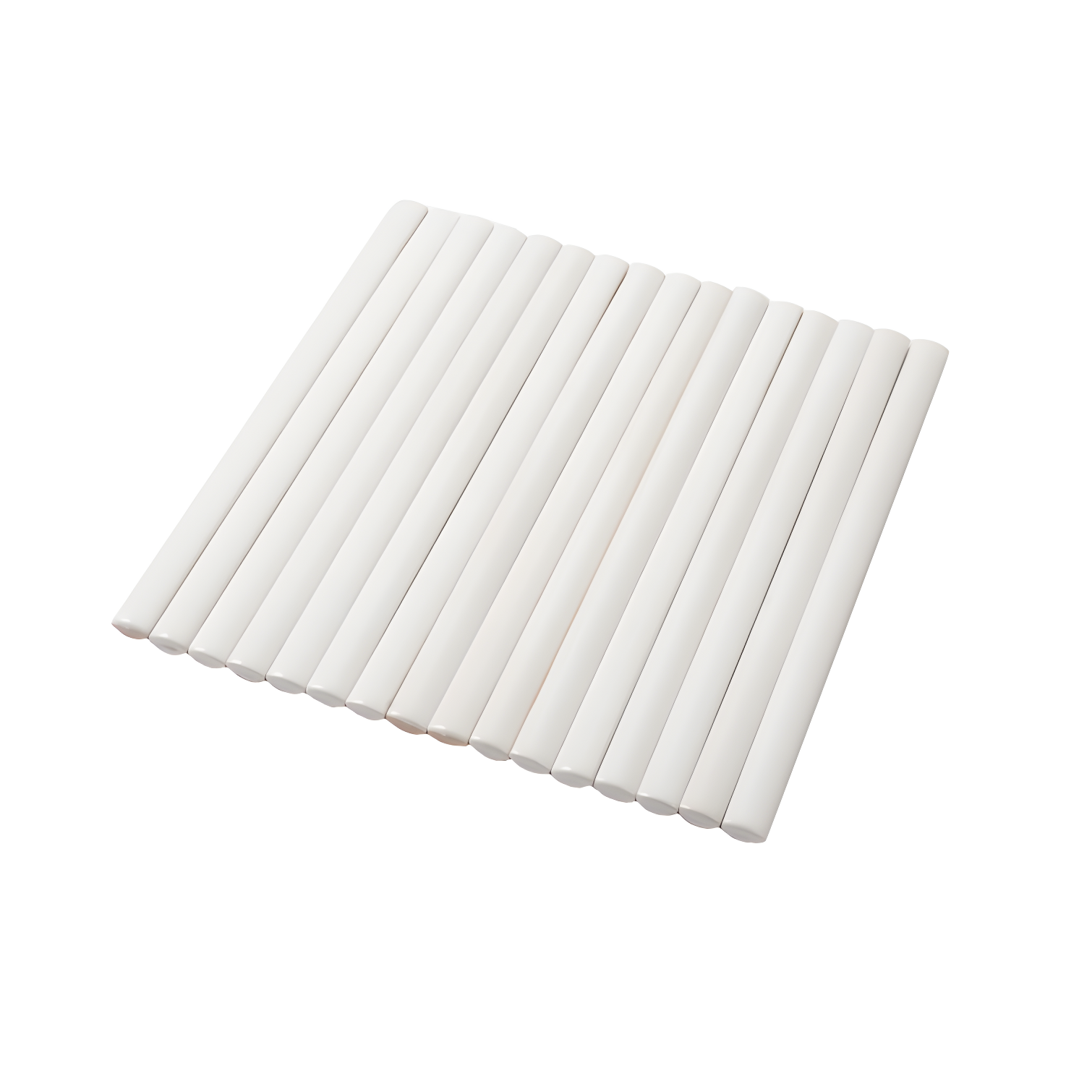 Silken Glossy White Ceramic Pencil Tile Trim 7.9'' x 0.5''