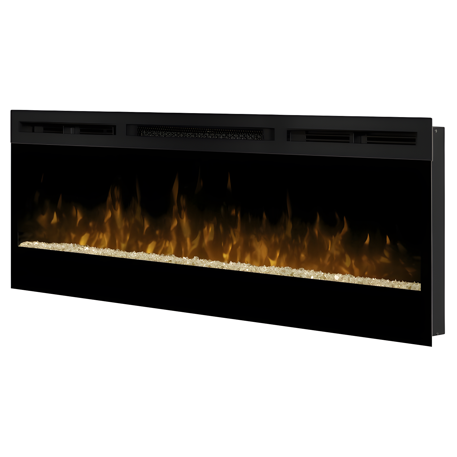 50-Inch Black Metal Wall Mount Electric Fireplace