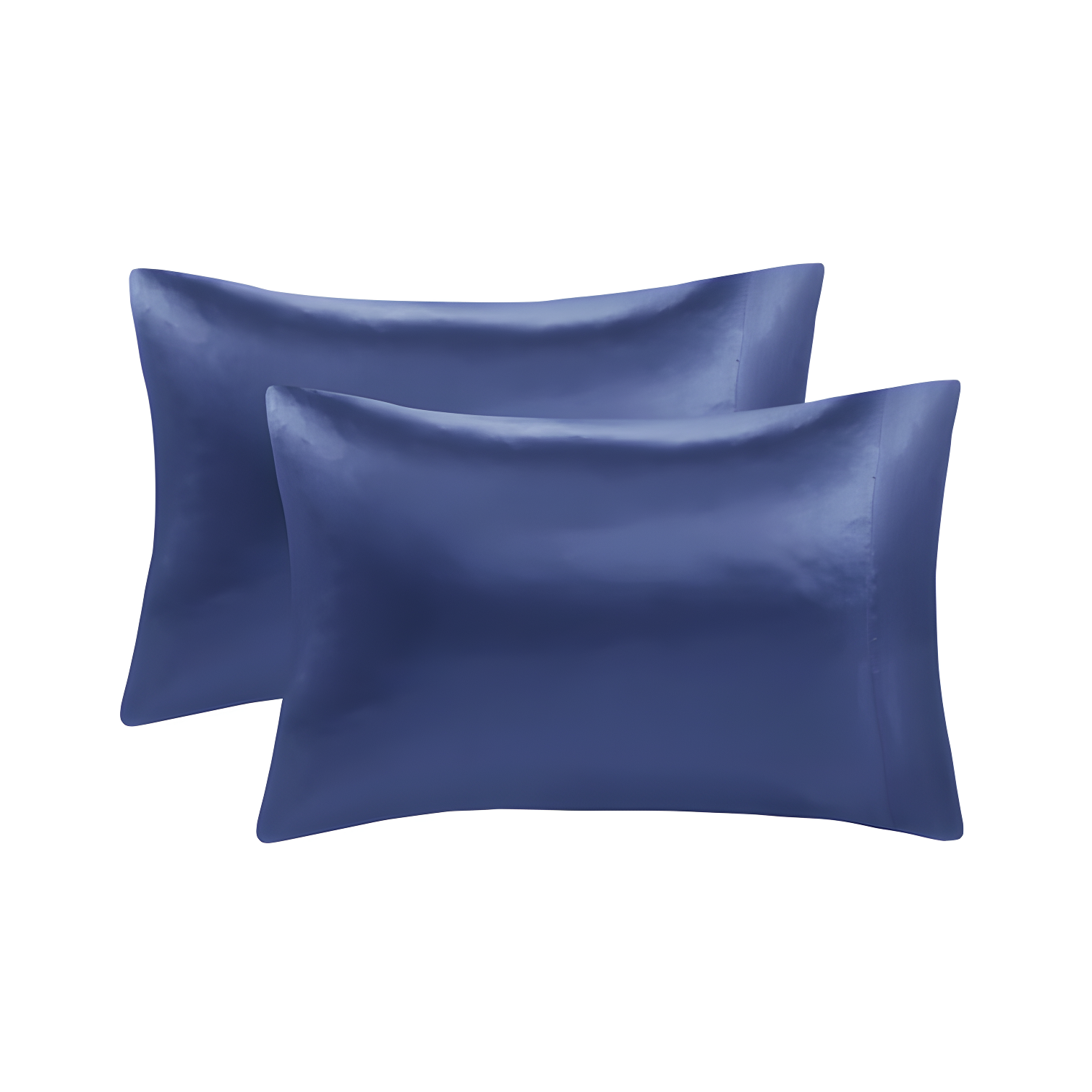 Navy Satin Standard/Queen Pillowcase Set