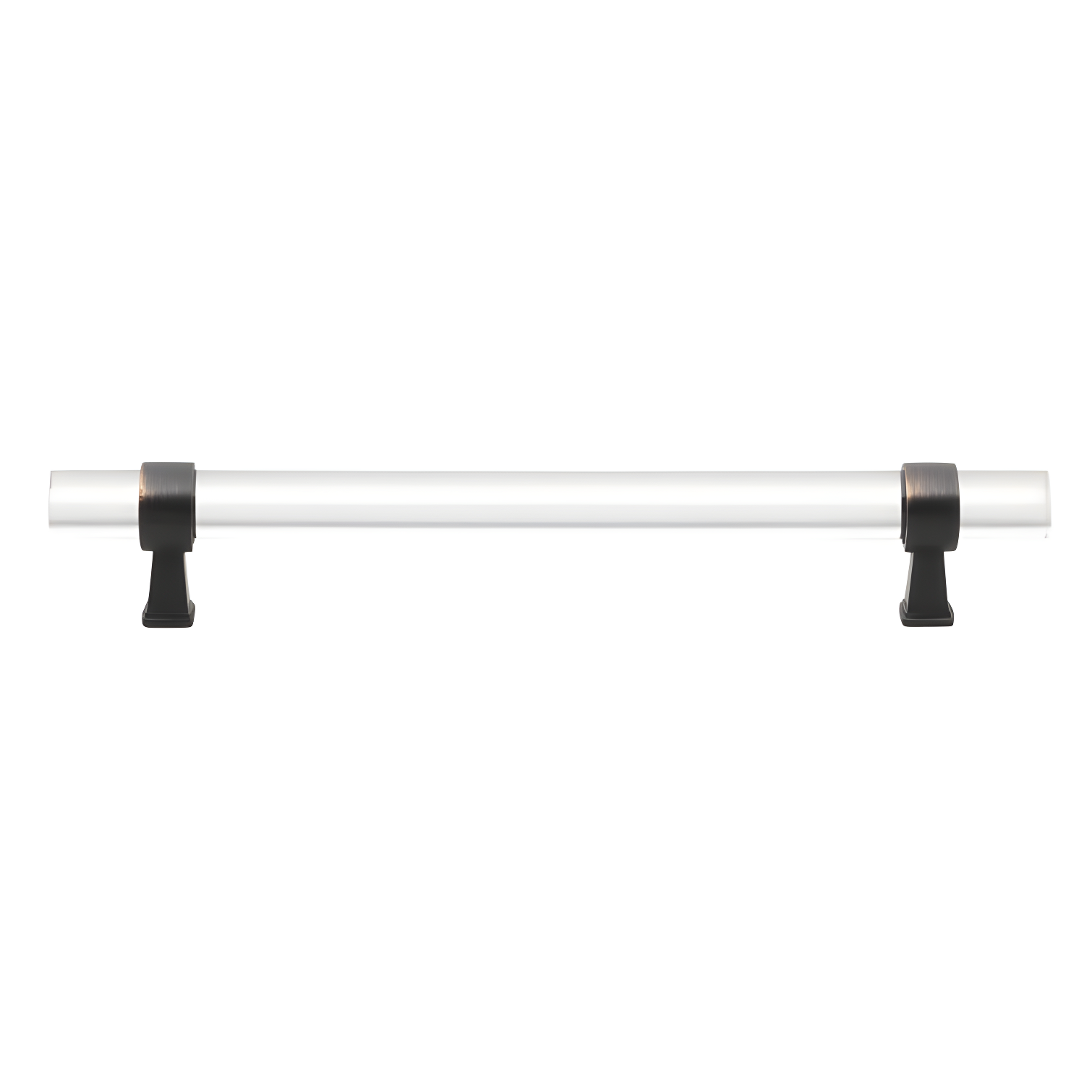 8.25 Inch Clear Acrylic and Oil Rubbed Bronze Bar Pull