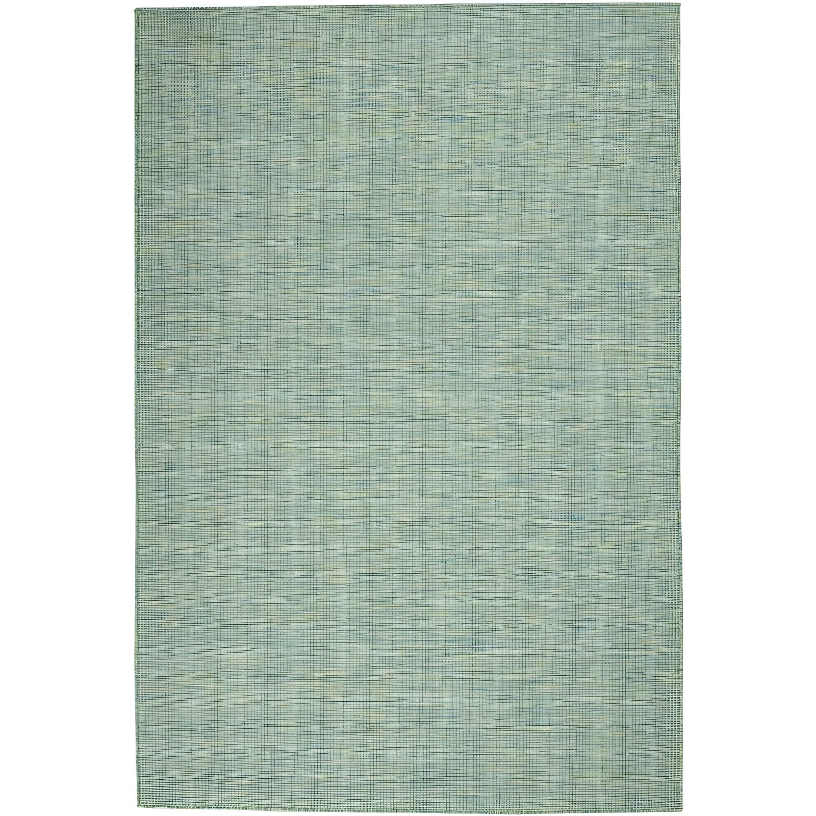 Positano Easy-Care Blue/Green Synthetic 4' x 6' Outdoor Rug