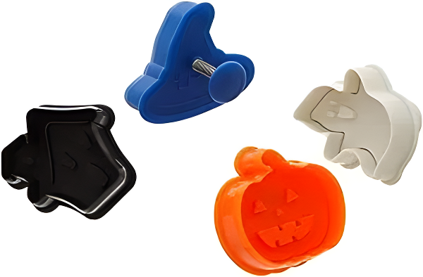 Halloween Assorted Plastic Cookie Stamp and Cutter Set