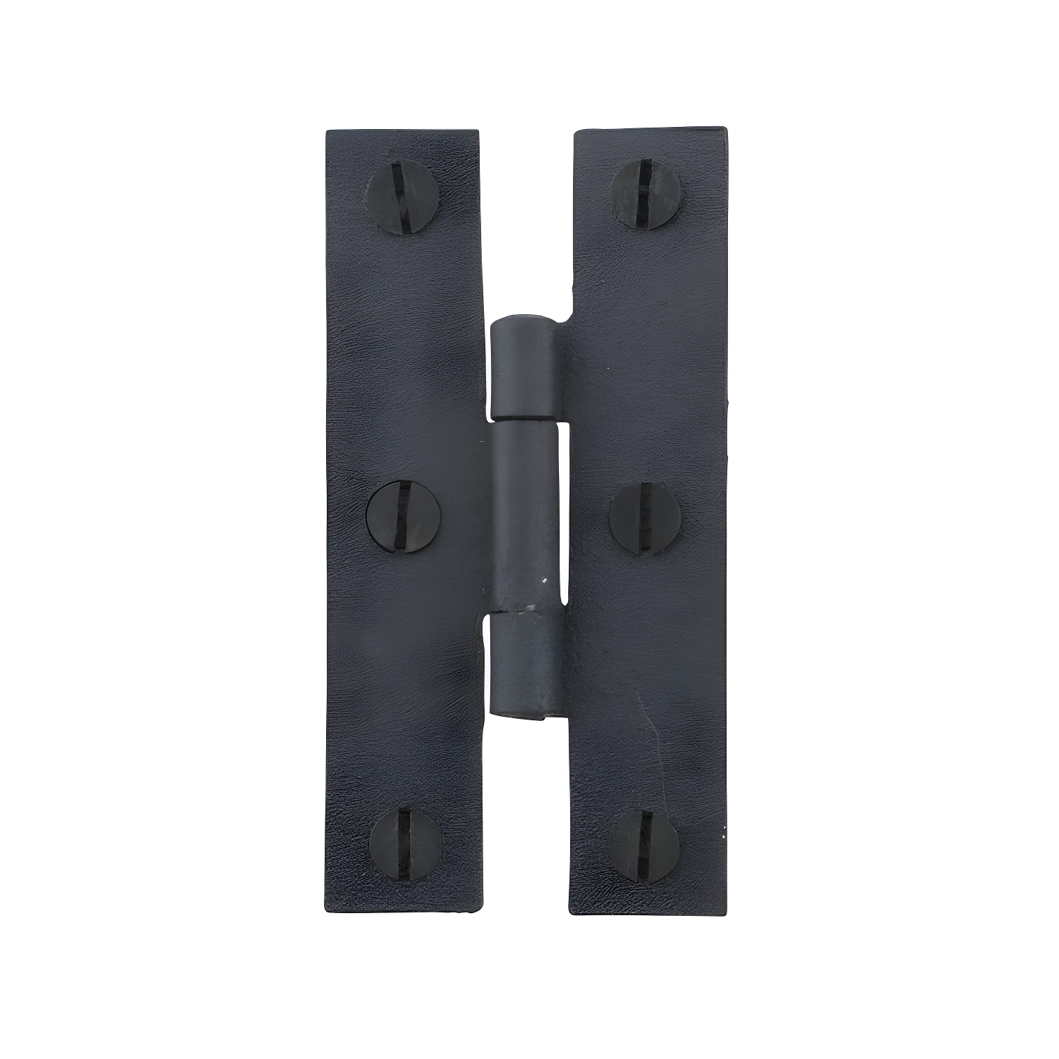 Black Wrought Iron 3" H Flush Cabinet Hinges - Set of 6