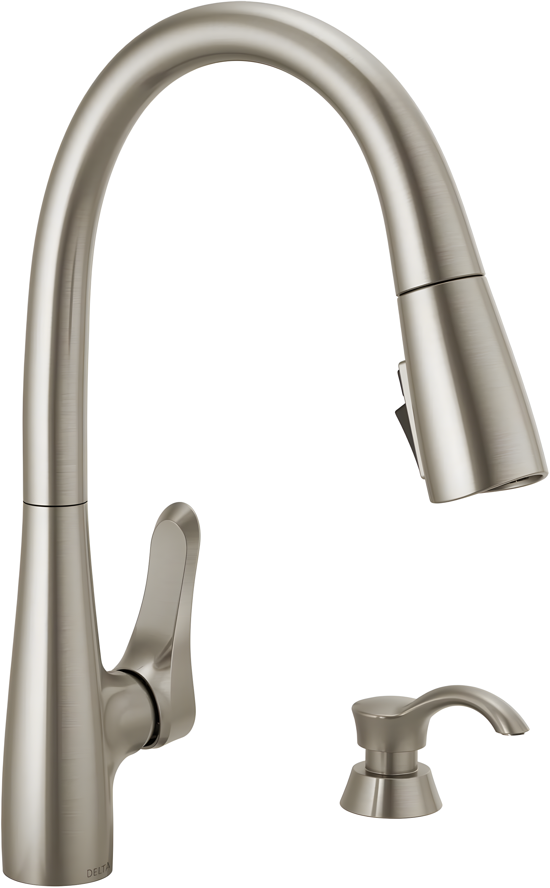 Dunsley Brushed Stainless Steel Pull-Down Kitchen Faucet