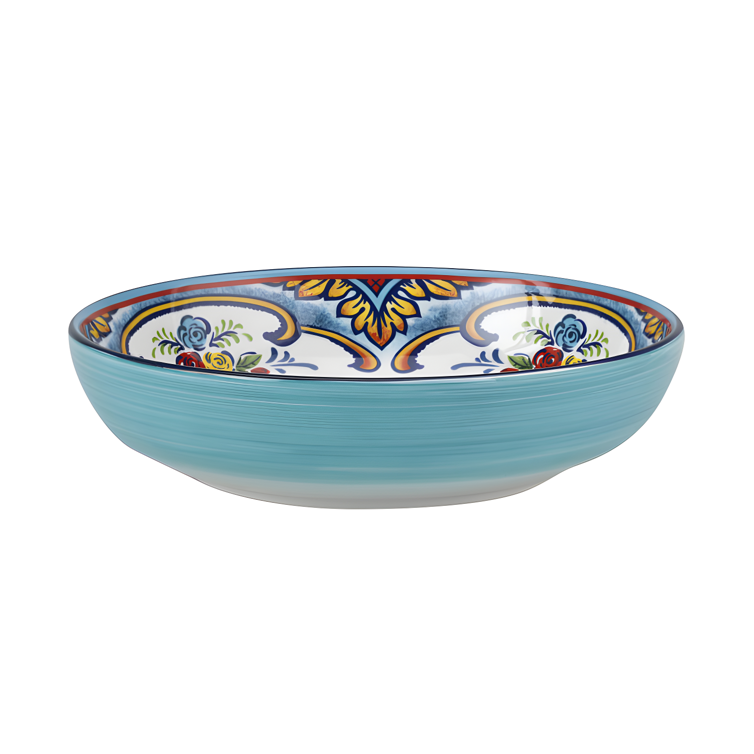 Zanzibar Vibrant Ceramic Pasta Bowl 8.46" - Set of 4