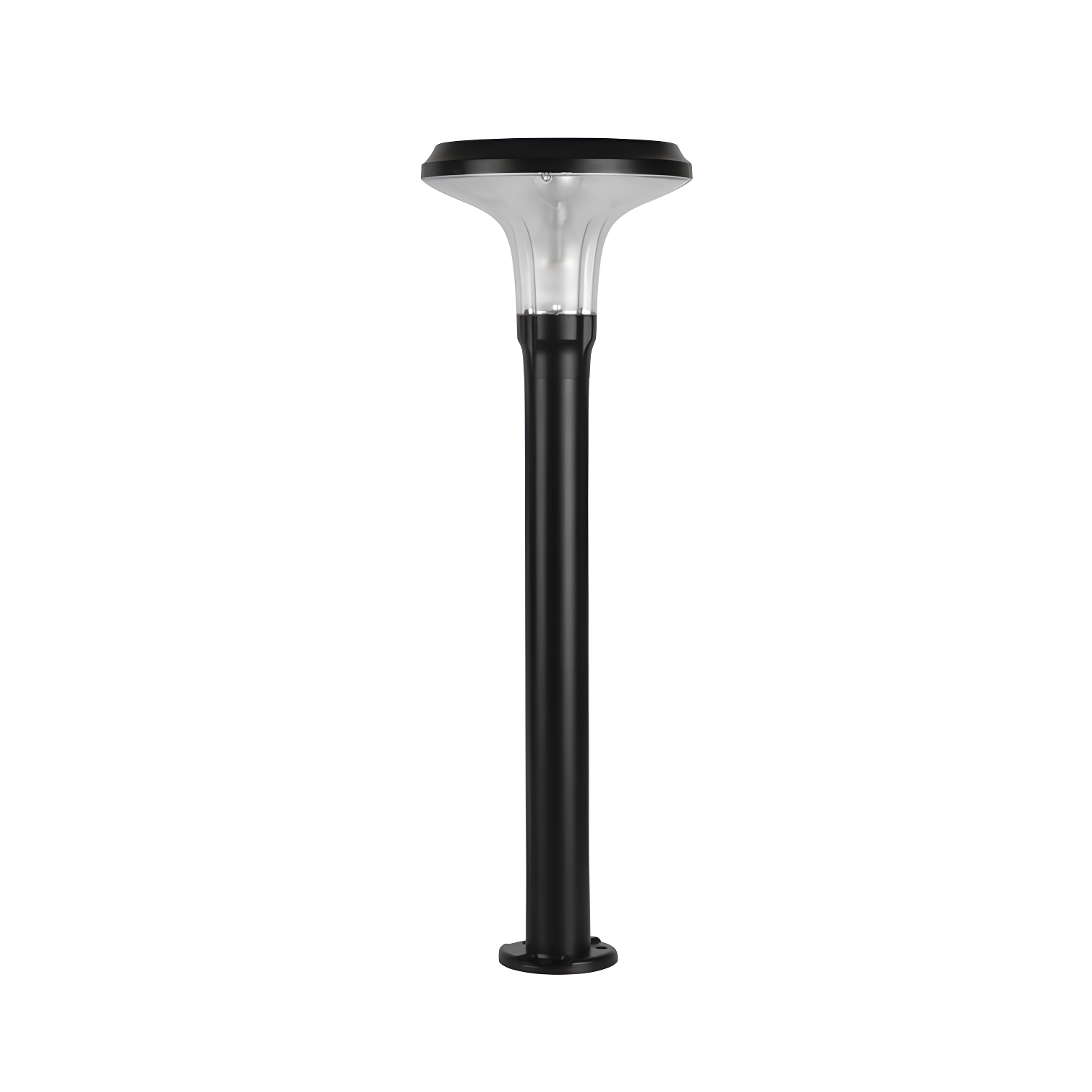 Black Cast Aluminum LED Solar Pathway Light with Dusk to Dawn