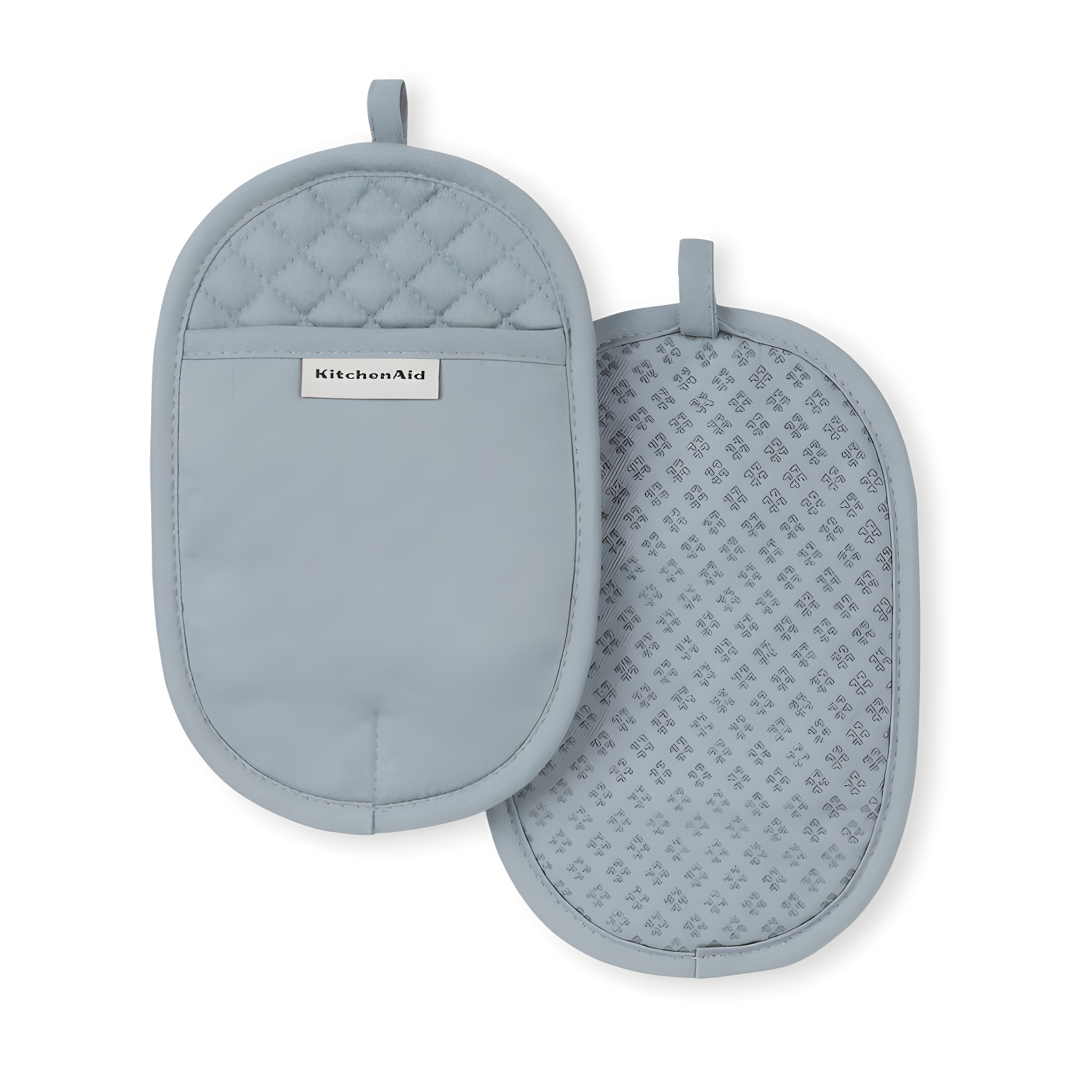 Fog Blue Silicone Grip 2-Piece Pot Holder Set