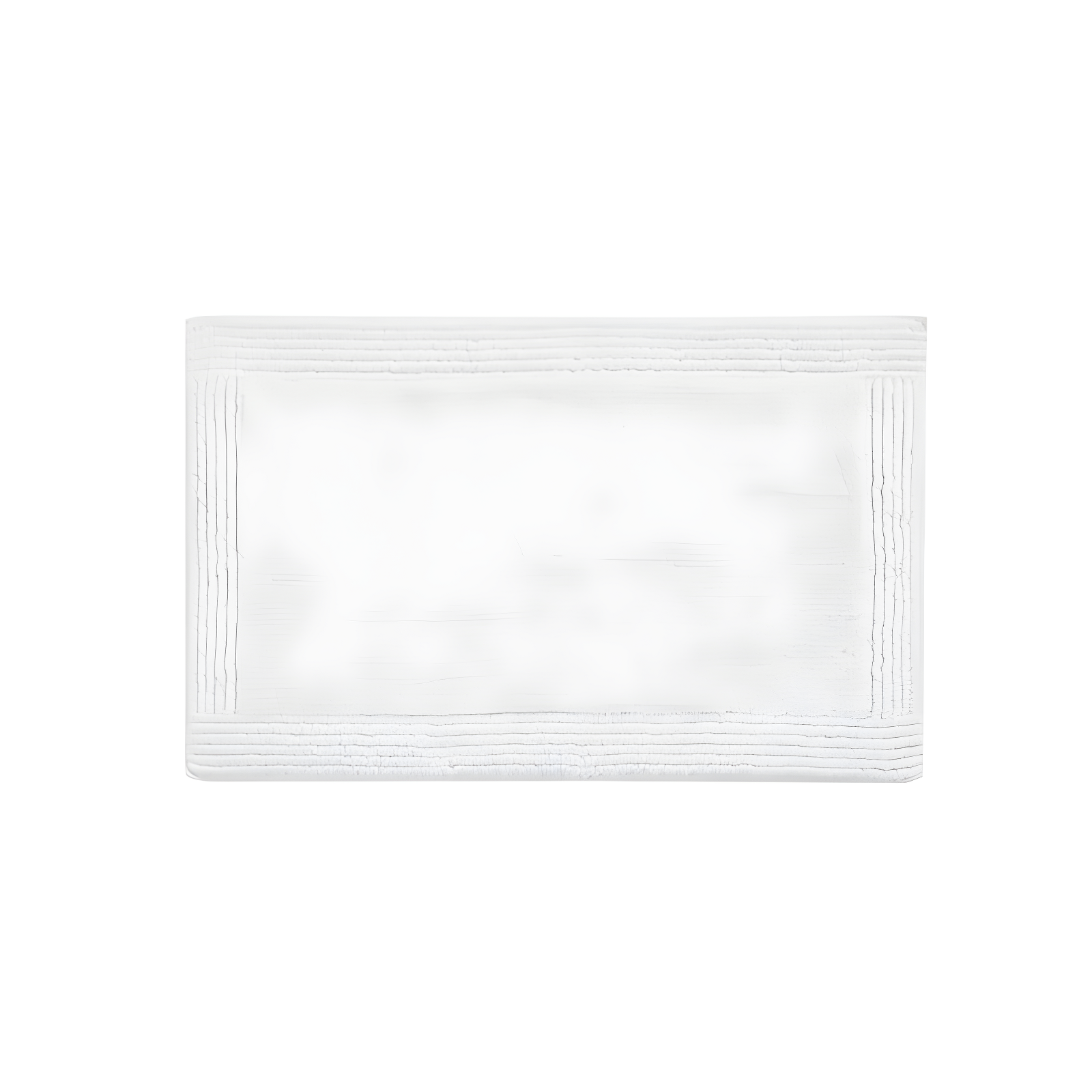 White Cotton Tufted Reversible Bath Rug 21" x 34"