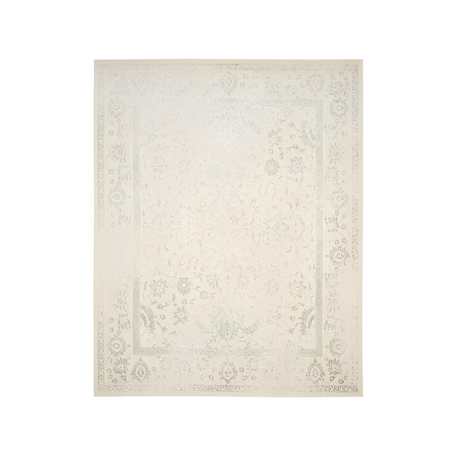 Chic Lodge Ivory/Sage Synthetic 10' x 14' Hand-Knotted Area Rug