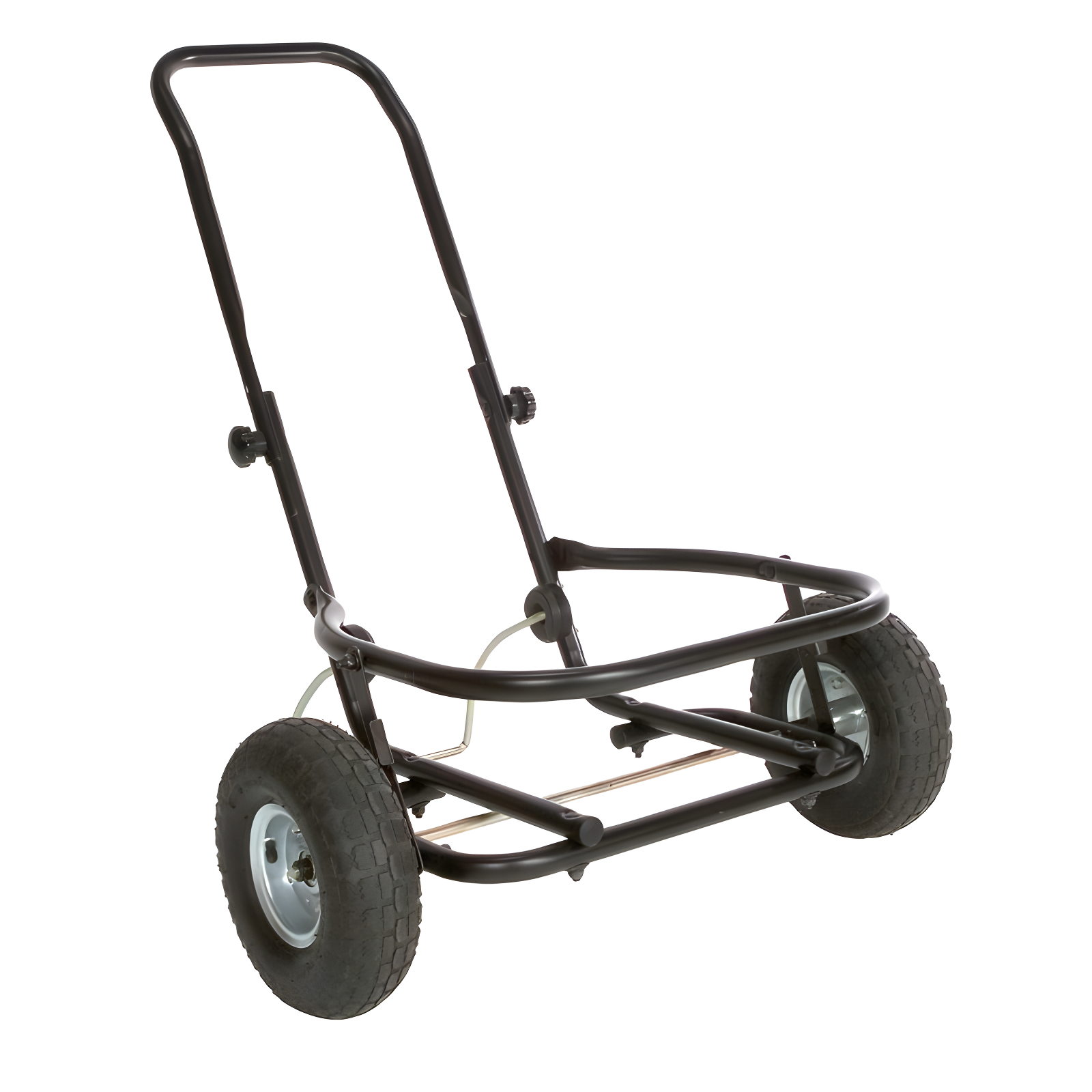 Black Folding Heavy Duty Utility Muck Cart with Pneumatic Wheels