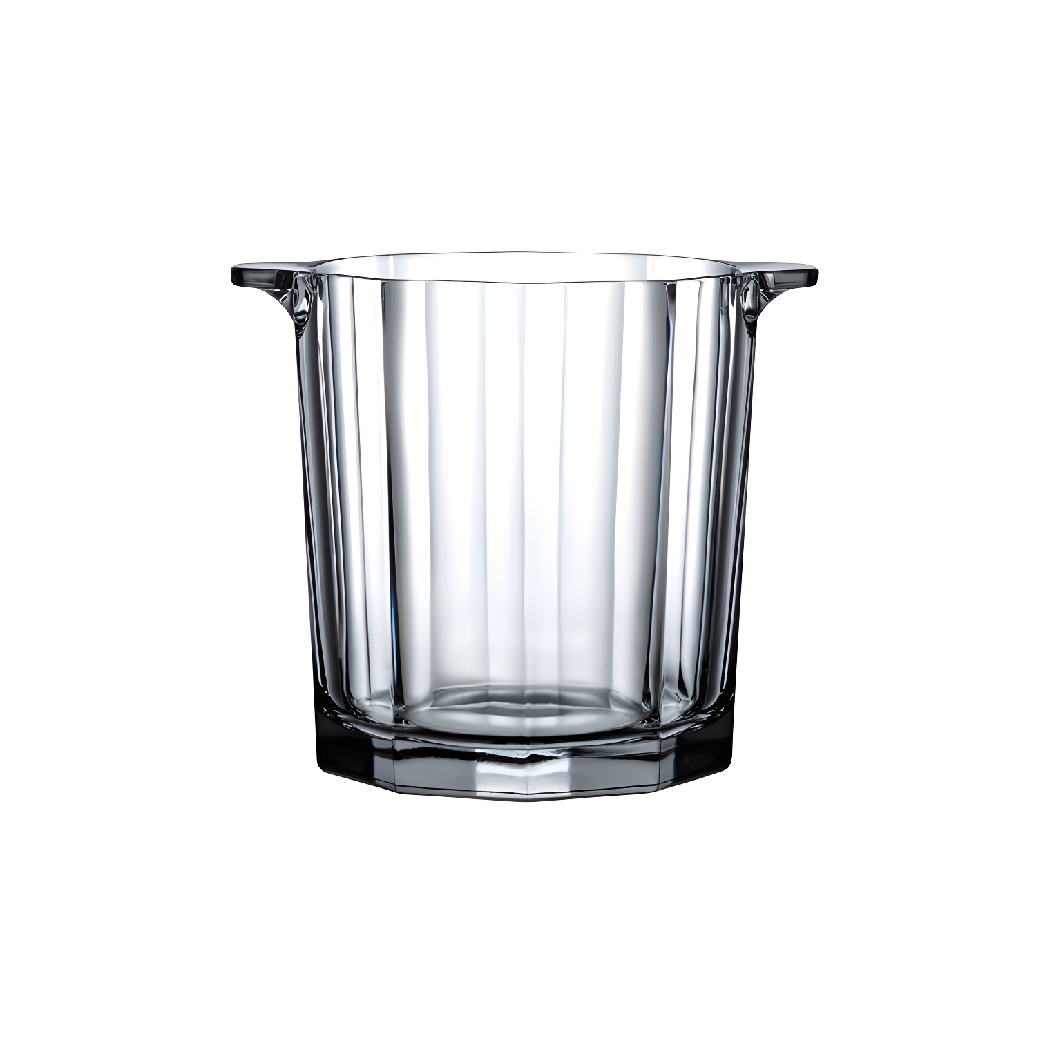 Clear Beveled Glass Traditional Ice Bucket