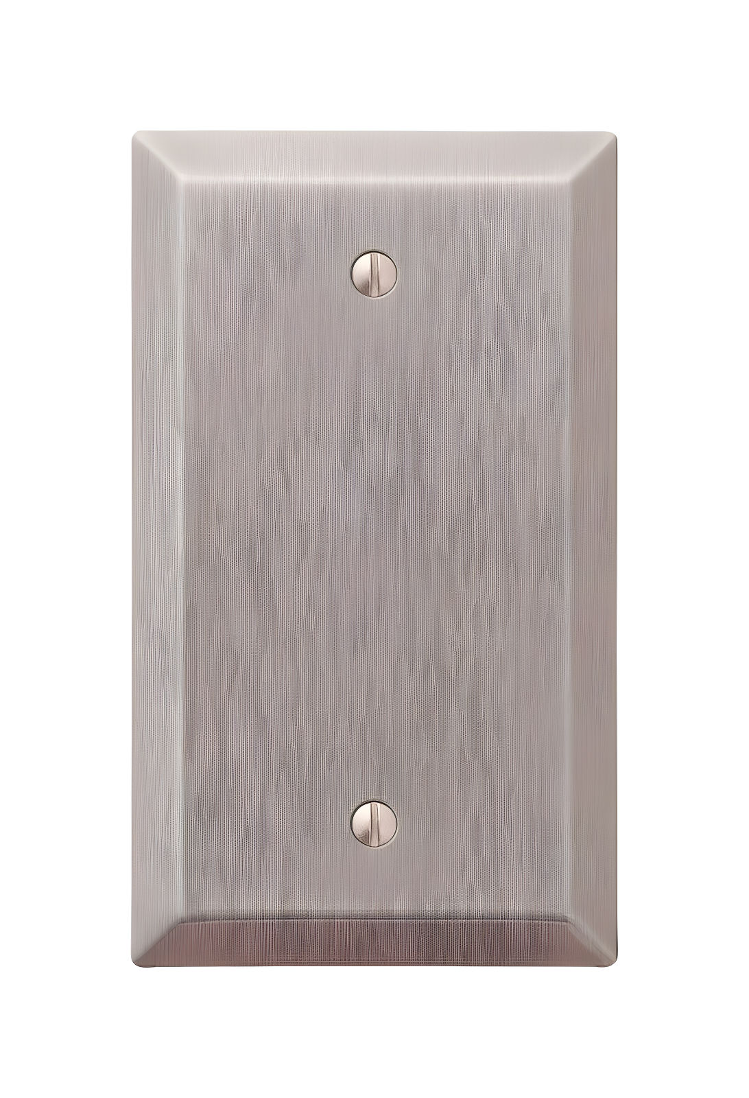 Brushed Nickel 1-Gang Rectangle Blank Wall Plate