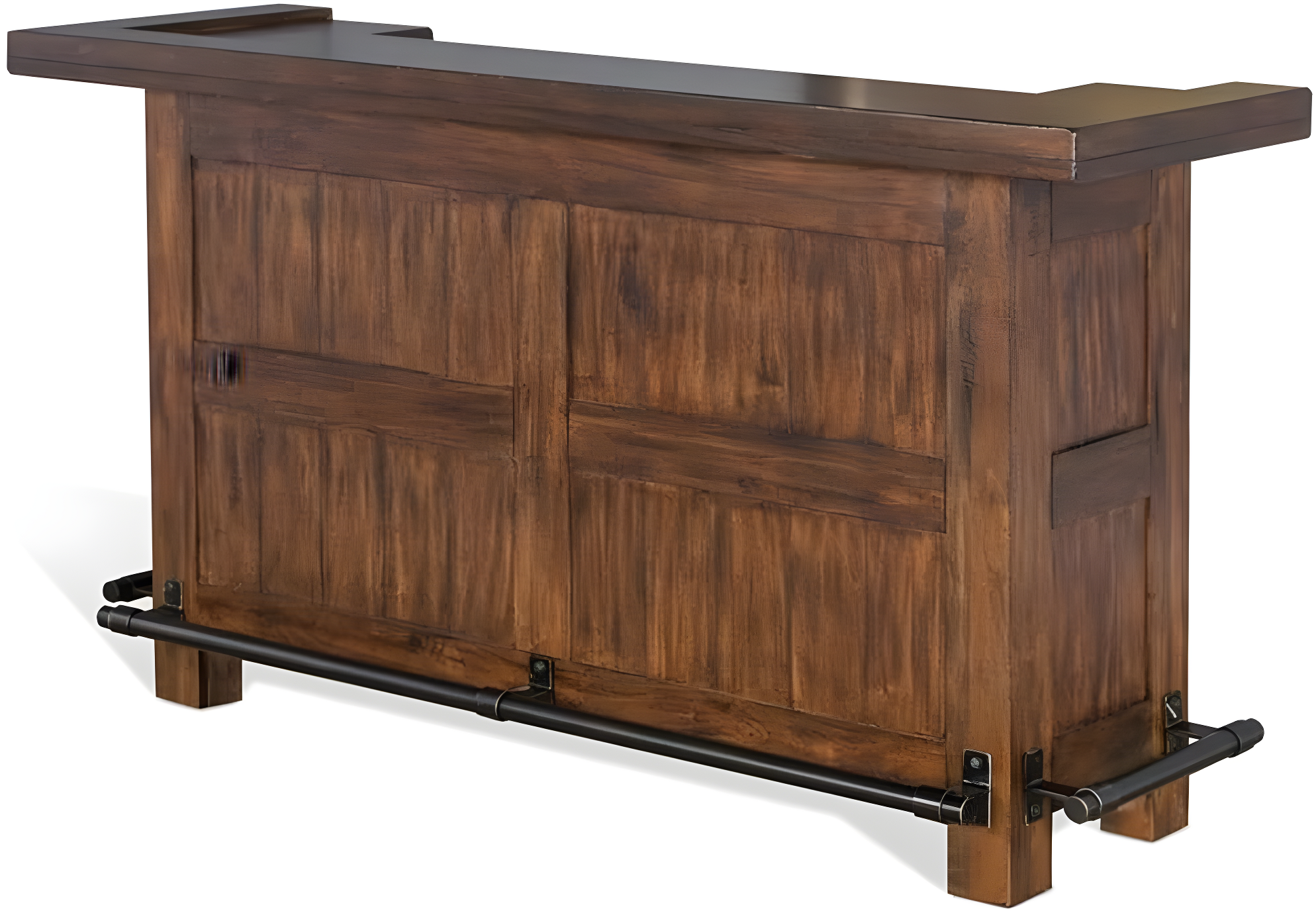 Tuscany 78" Medium Brown Mahogany Farmhouse Bar Unit