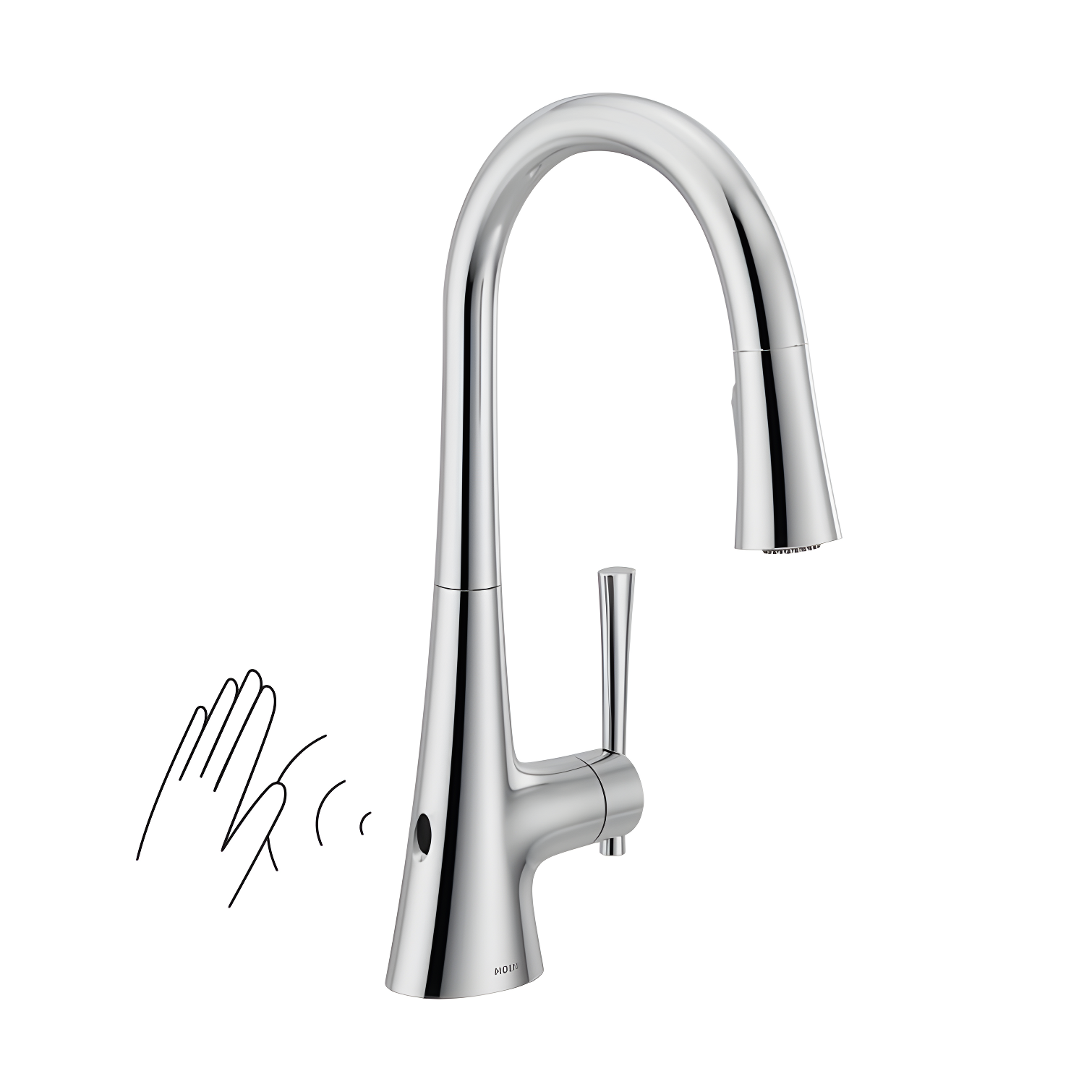 Chrome Pull-Down Kitchen Faucet with Motion Sensor