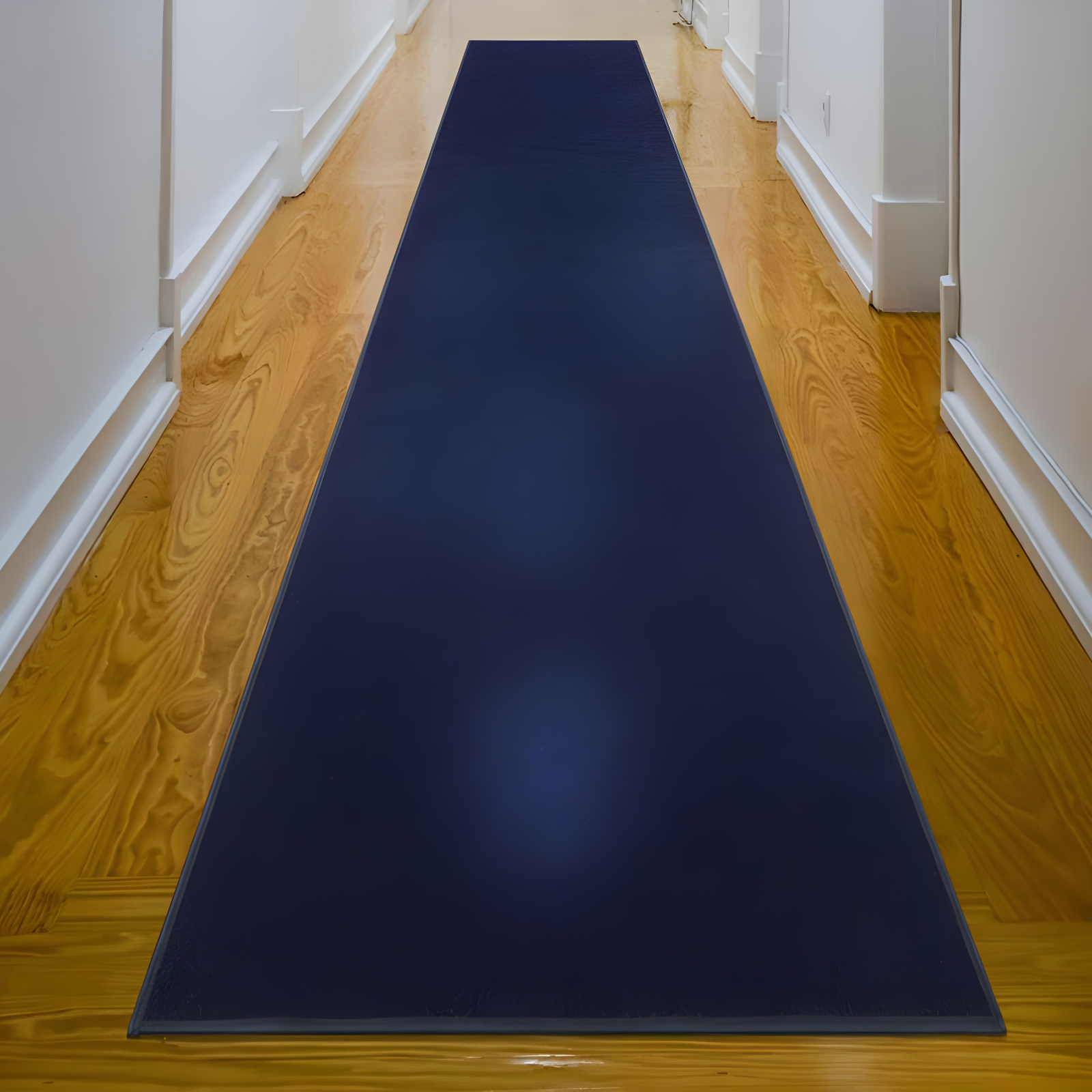 Navy Non-Slip Washable Synthetic Runner Rug 20" x 59"