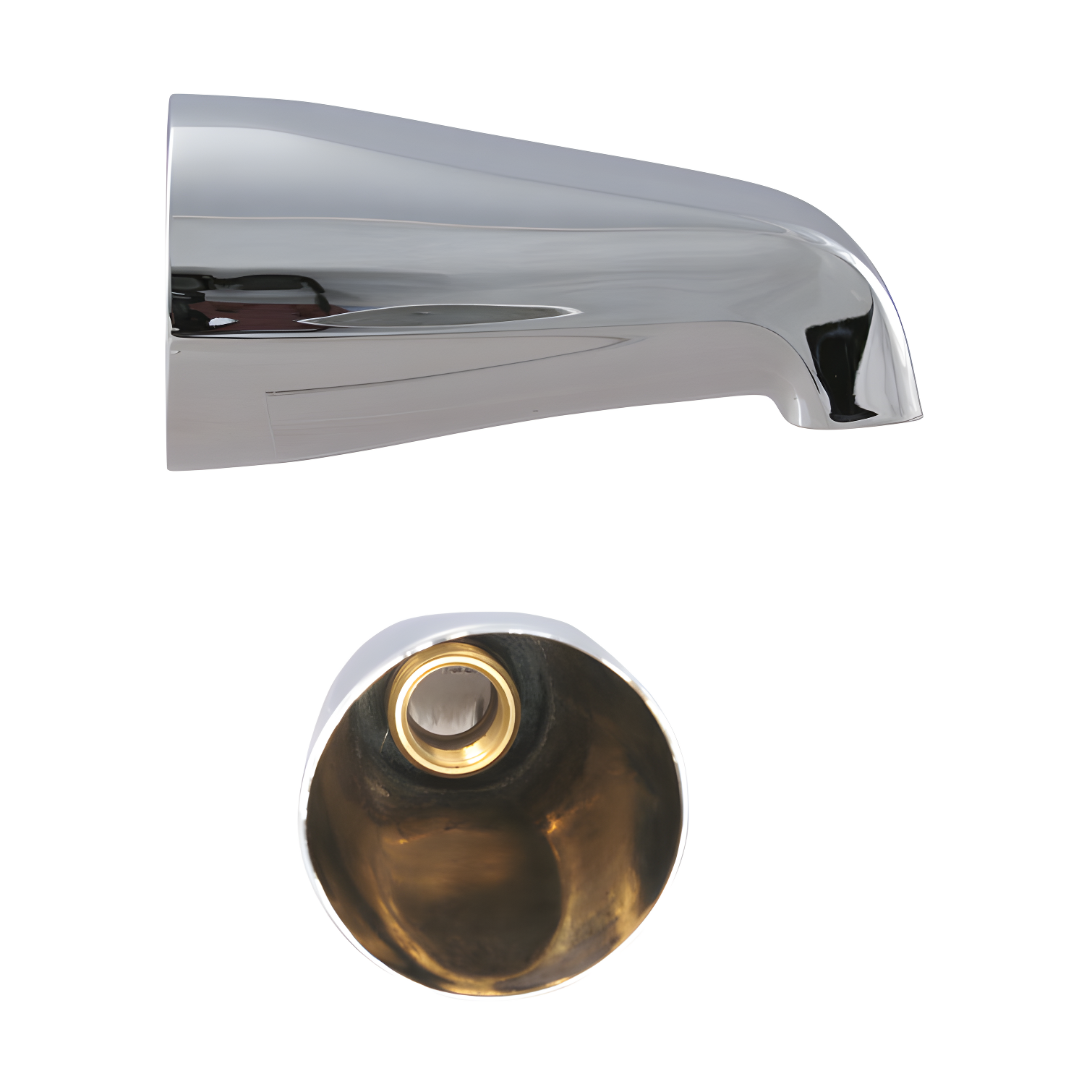 Chrome Wall Mount Tub Spout with Diverter