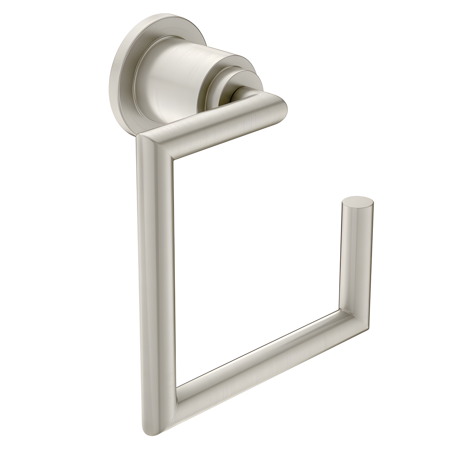 Brushed Nickel Modern Wall Mounted Towel Ring