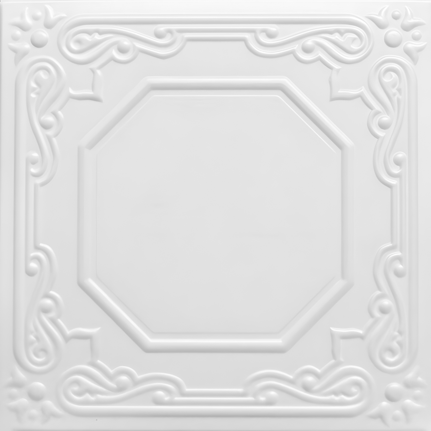 Topkapi Palace White Polystyrene Glue-up Ceiling Tile