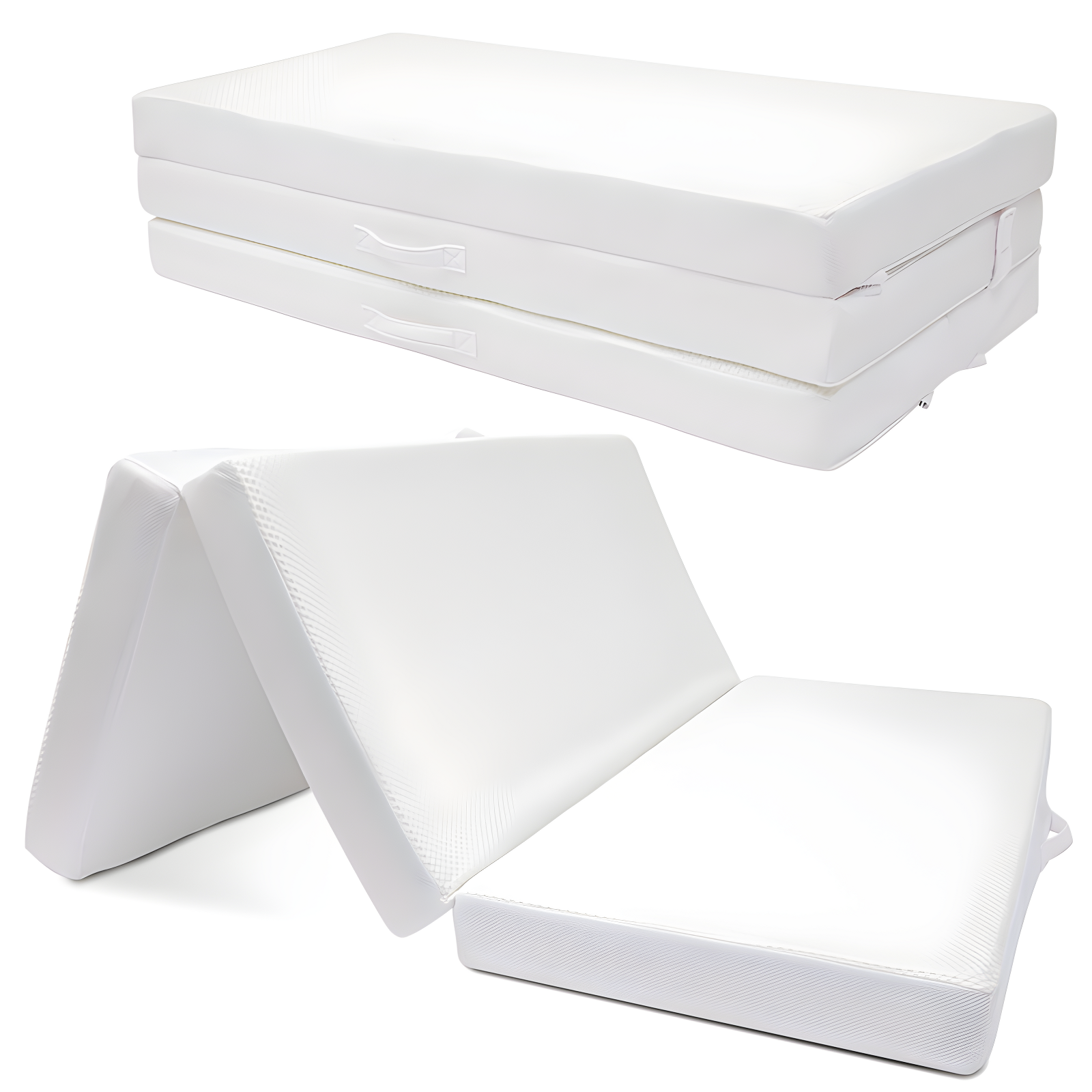 Twin White Foam Trifold Sofa Bed Mattress