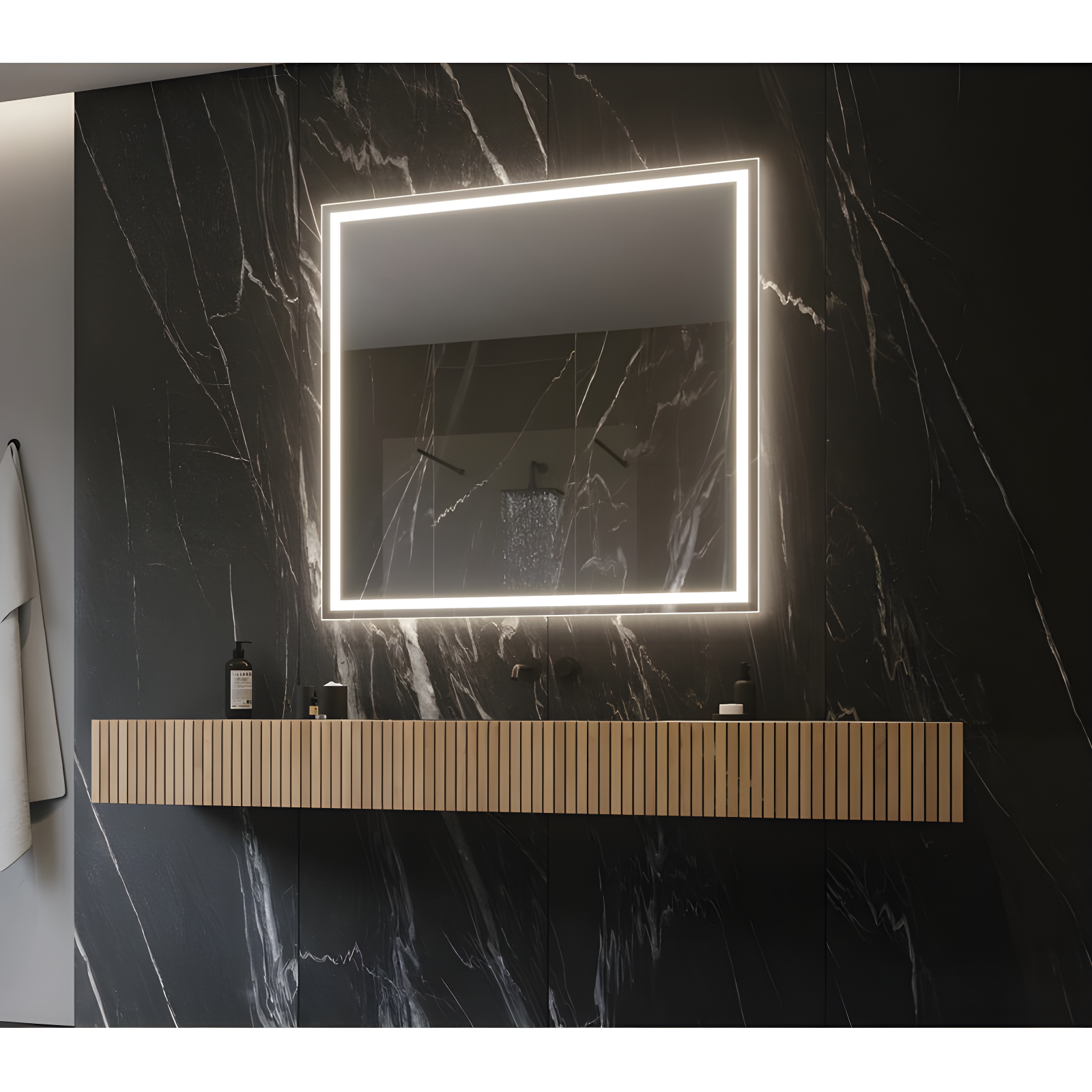 Rectangular Frameless LED Bathroom Vanity Mirror